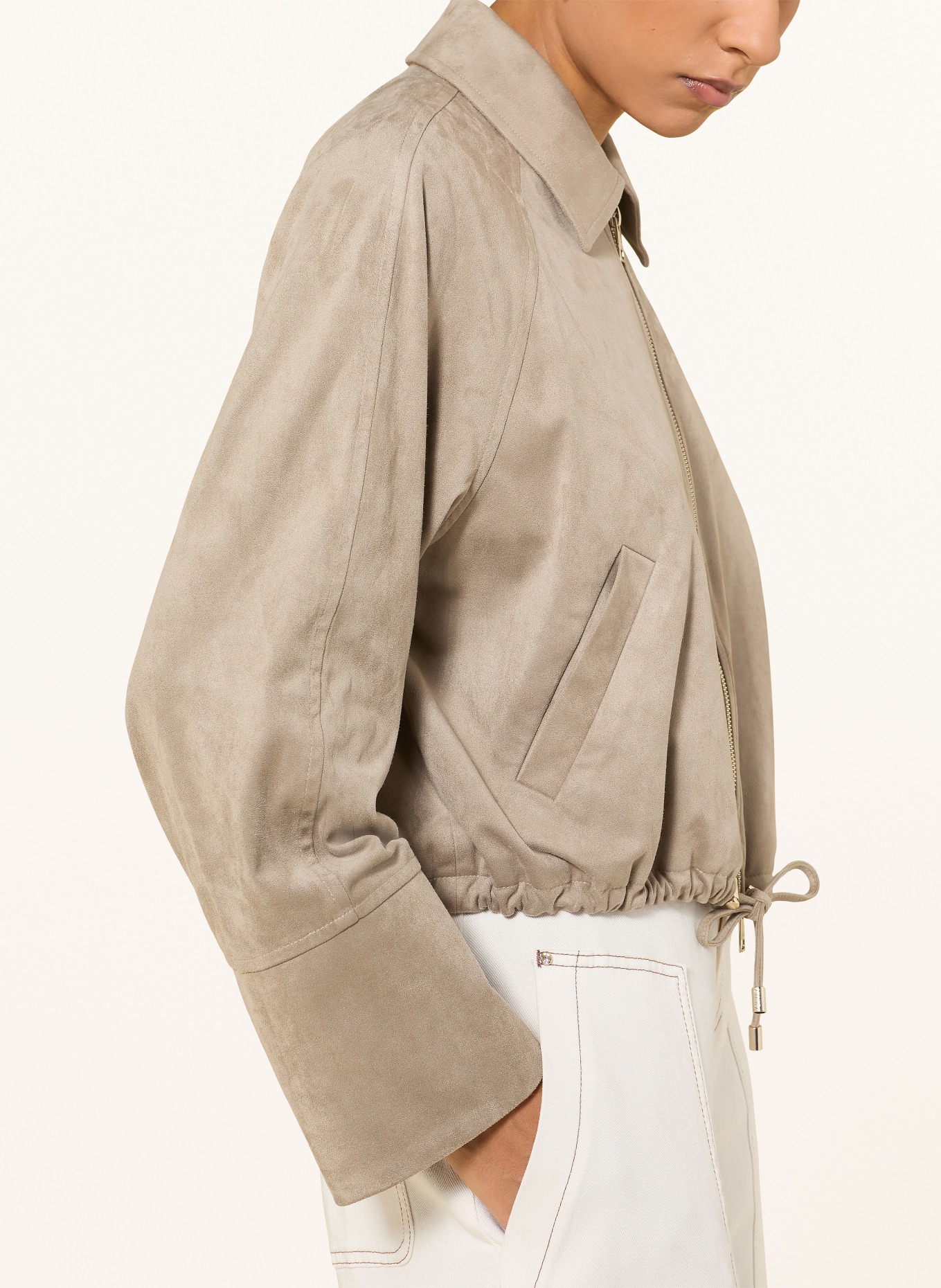 LIU JO Bunda v koženém vzhledu: ŠEDÁ