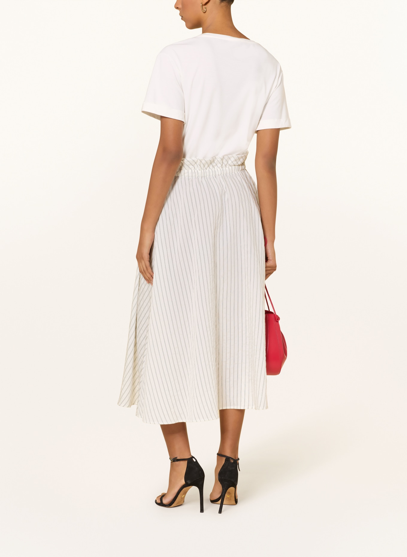 LIU JO Robe en mélange de matières: CRÈME