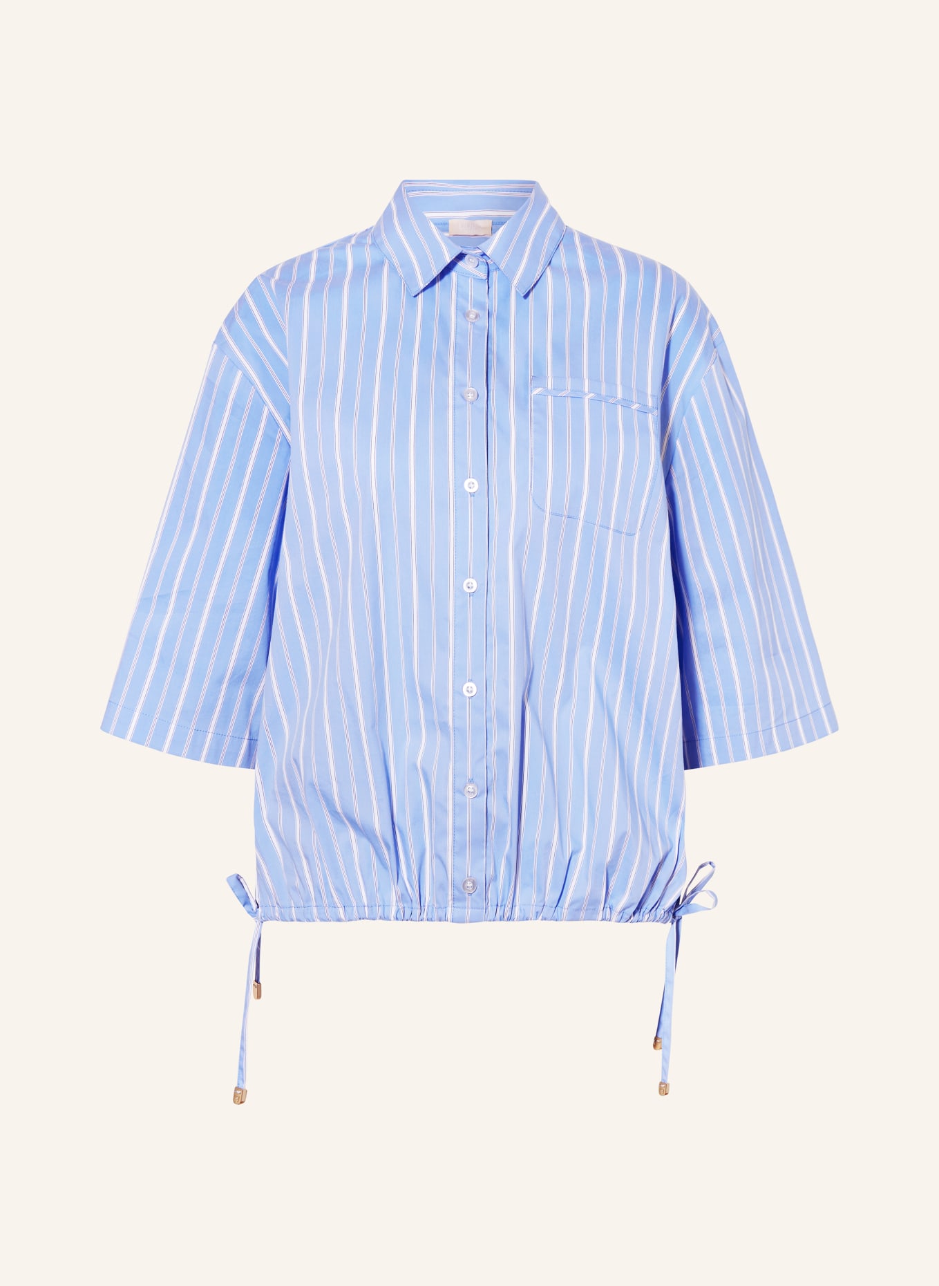 LIU JO shirt blouse: LIGHT BLUE / BLUE / WHITE