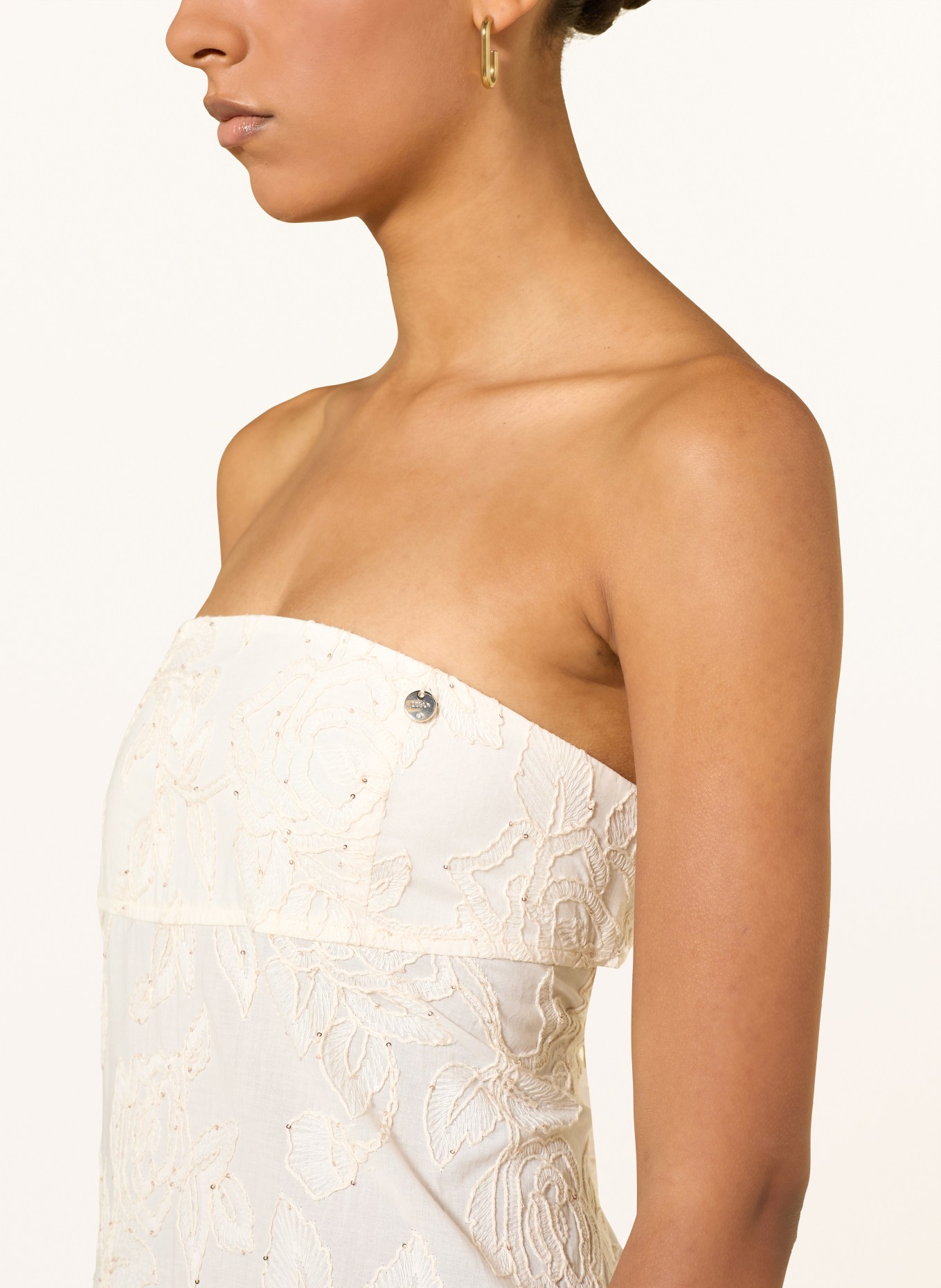 LIU JO Robe à paillettes: ÉCRU