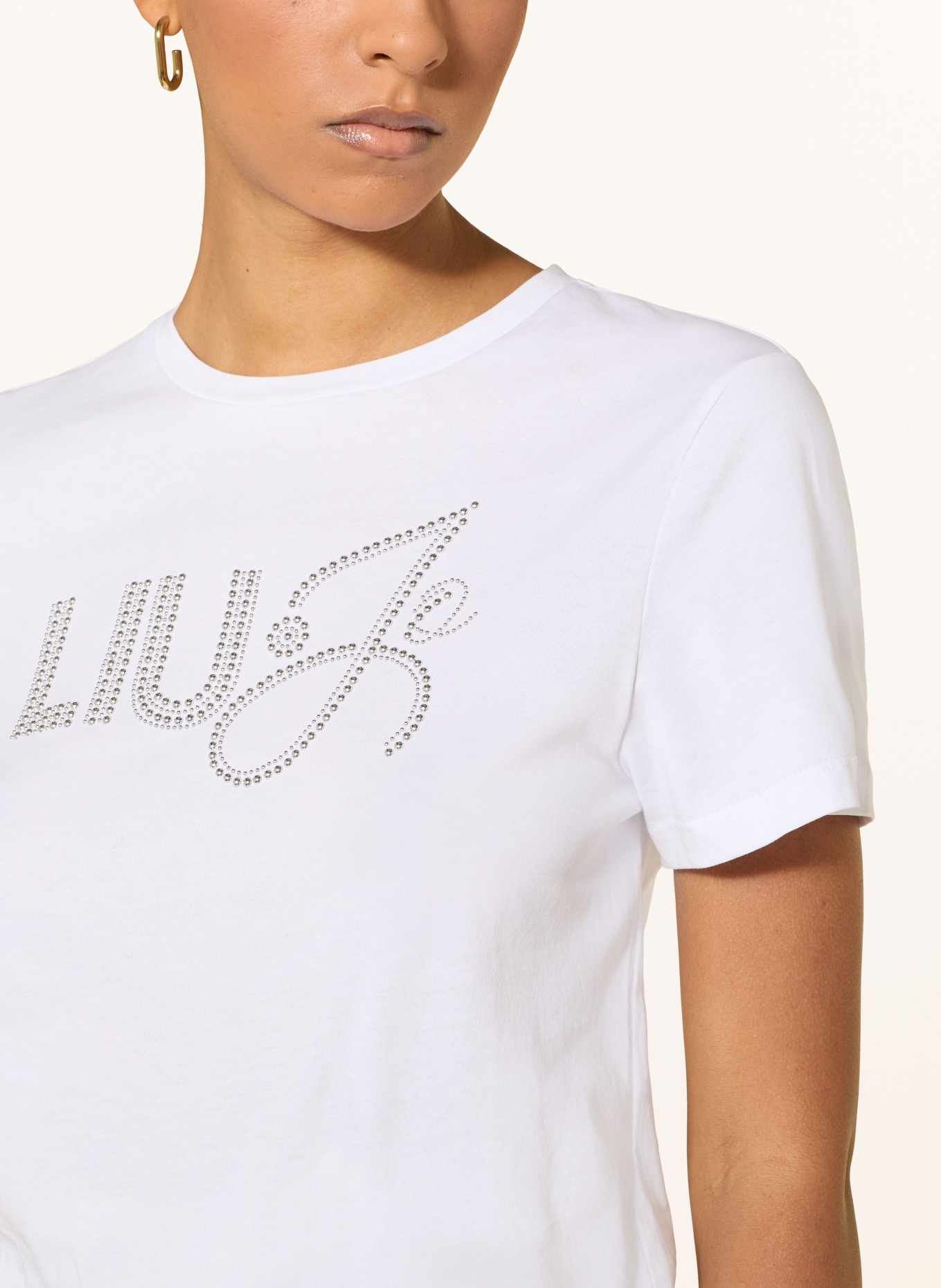 LIU JO T-shirt with studs: WHITE