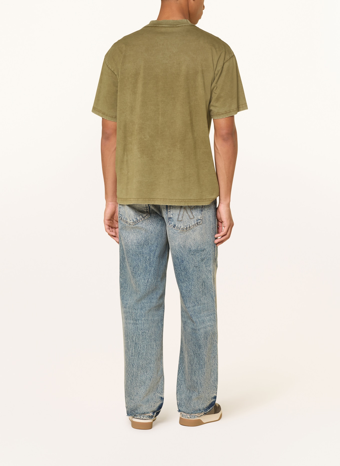 REPRESENT T-Shirt mit Nieten: KHAKI