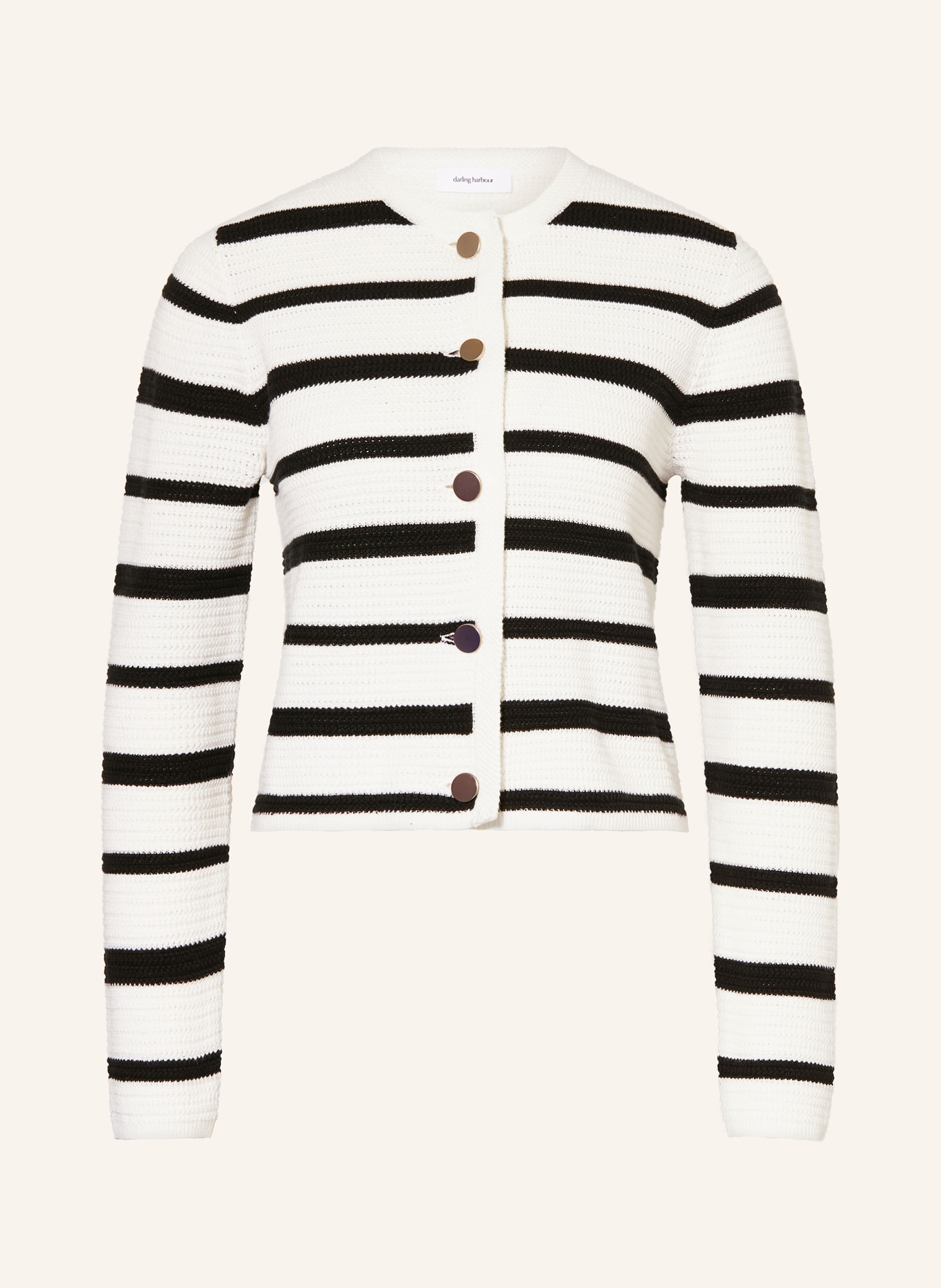 darling harbour Strickjacke: offwhite / black