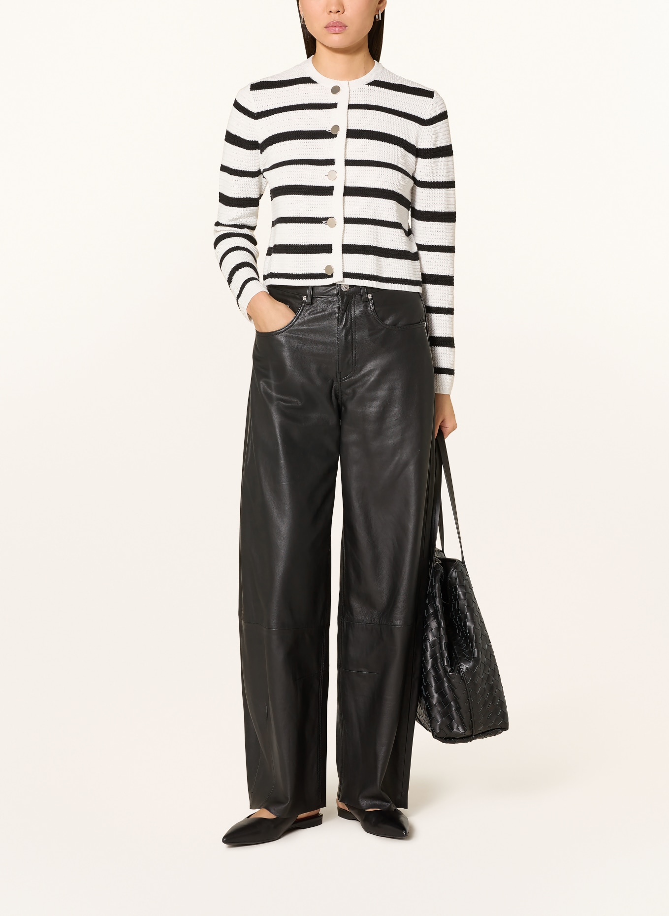 darling harbour Strickjacke: offwhite / black