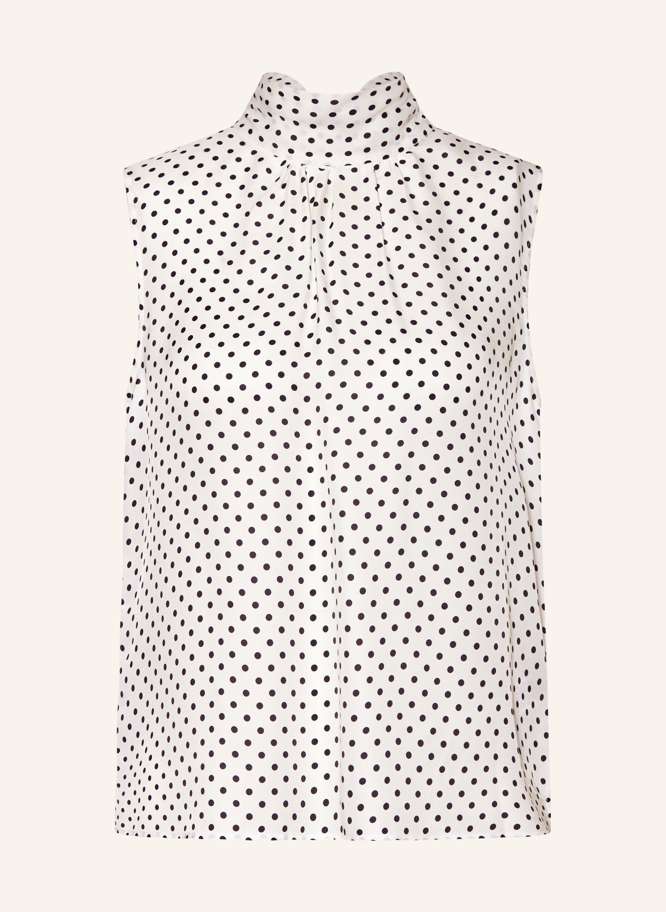 darling harbour Silk bow blouse: offwhite / black