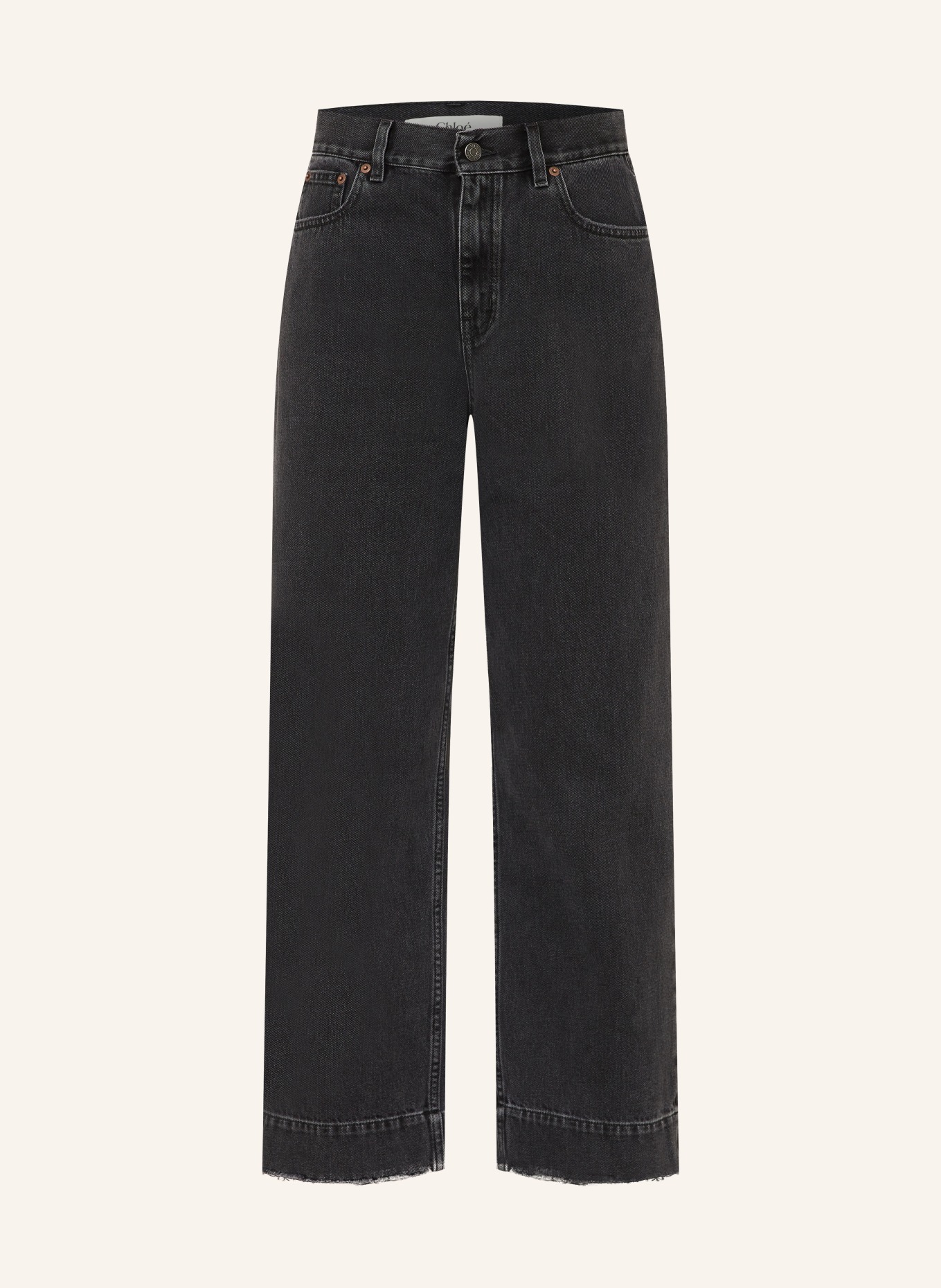 Chloé Straight Jeans: 004 Asphalt Black