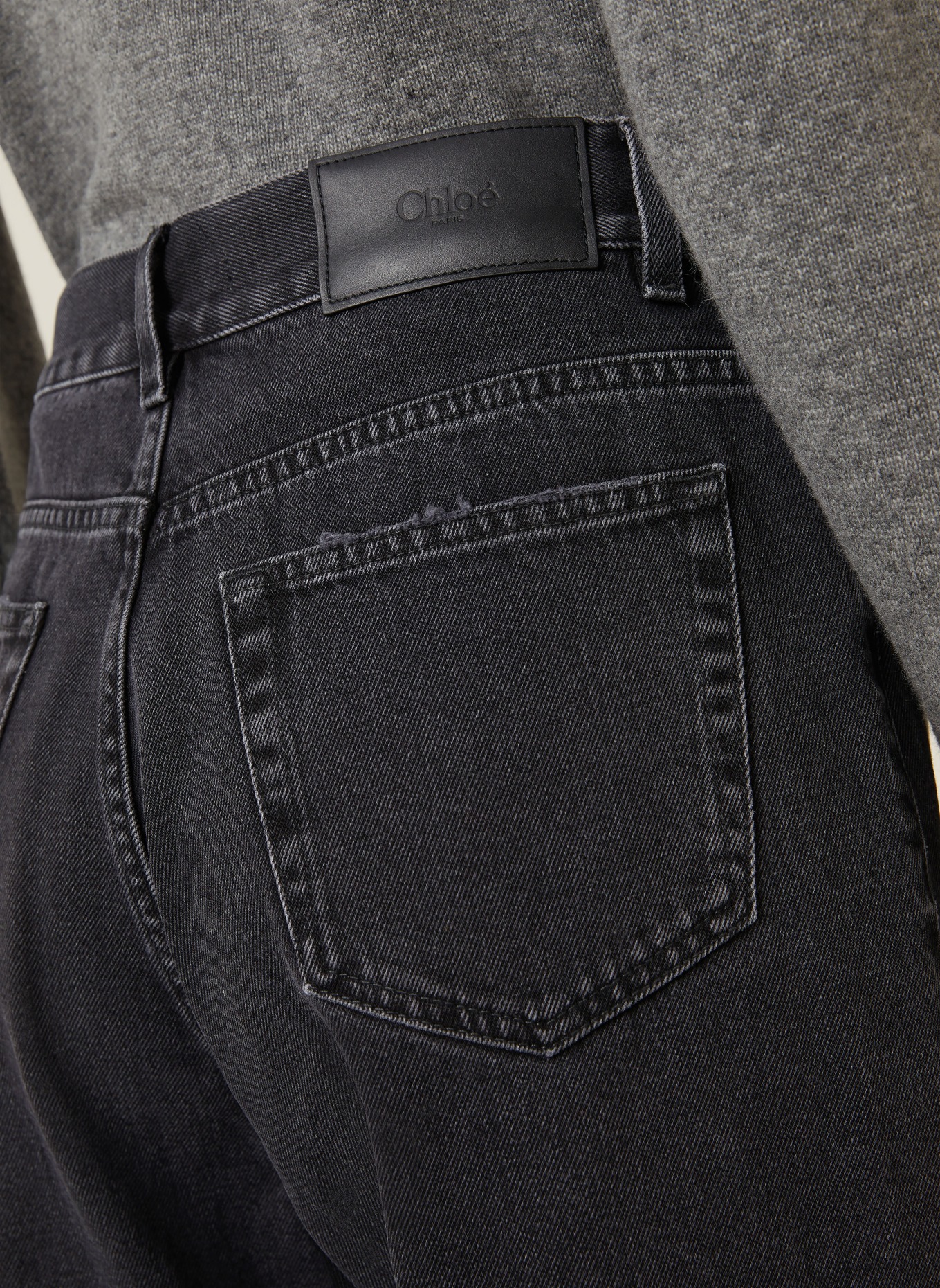 Chloé Straight Jeans: 004 Asphalt Black