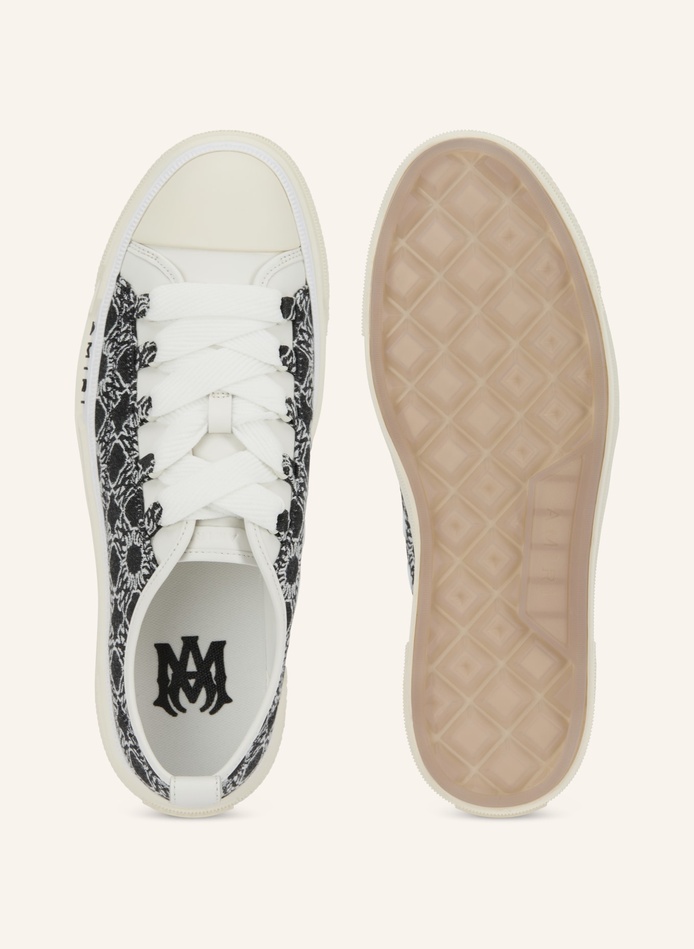 AMIRI Sneaker MA QUAD COURT LOW: SCHWARZ / WEISS