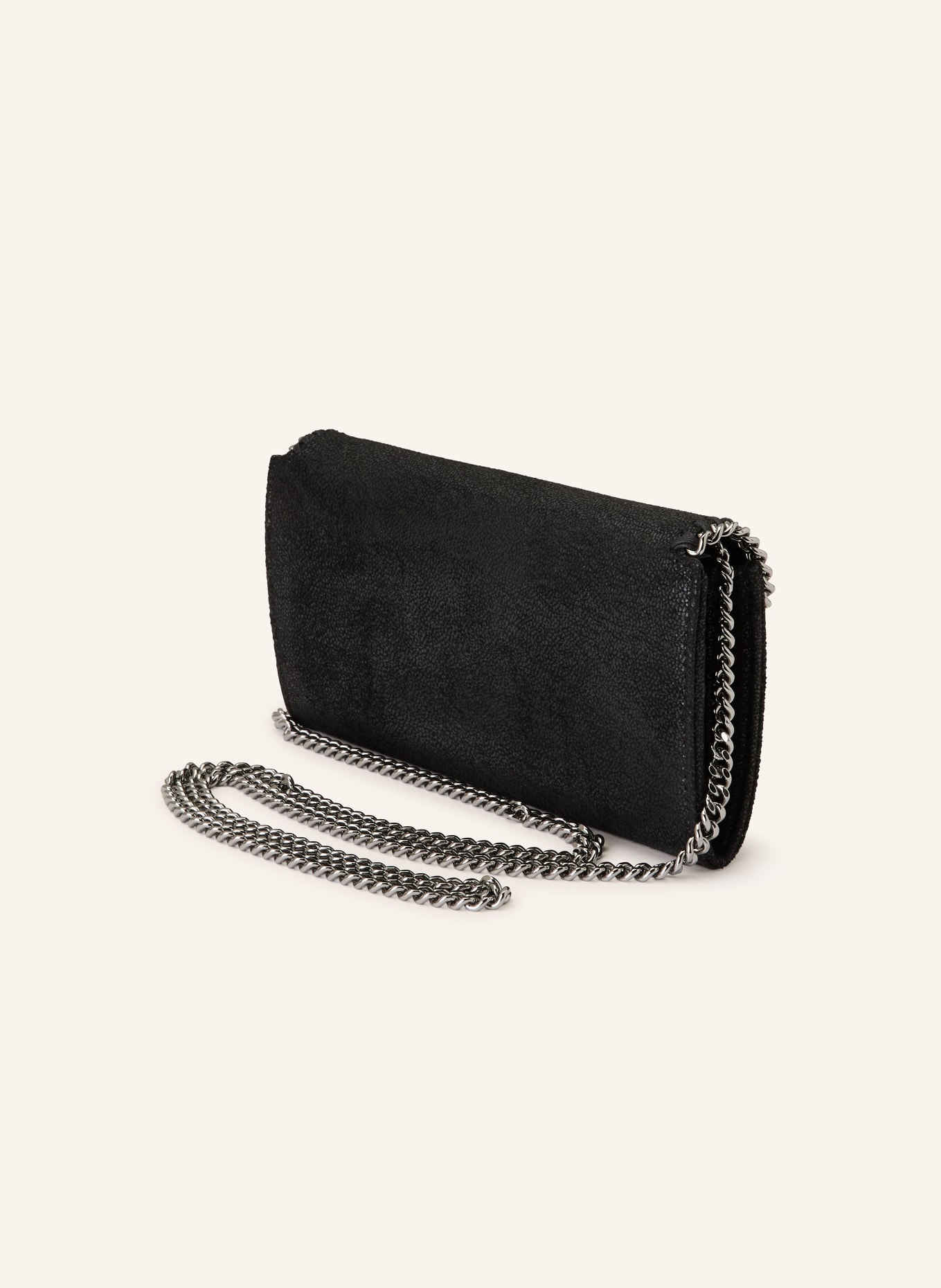 STELLA McCARTNEY Geldbörse FALABELLA zum Umhängen: SCHWARZ / SILBER