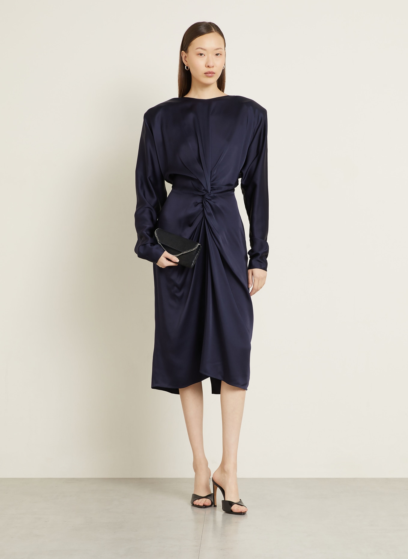 STELLA McCARTNEY Geldbörse FALABELLA zum Umhängen: SCHWARZ / SILBER