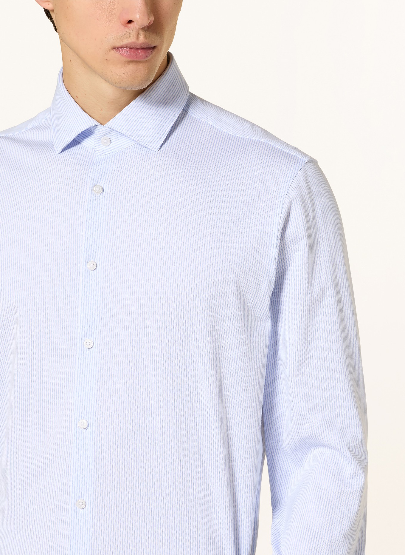 PAUL Hemd Shaped Fit: WEISS / HELLBLAU