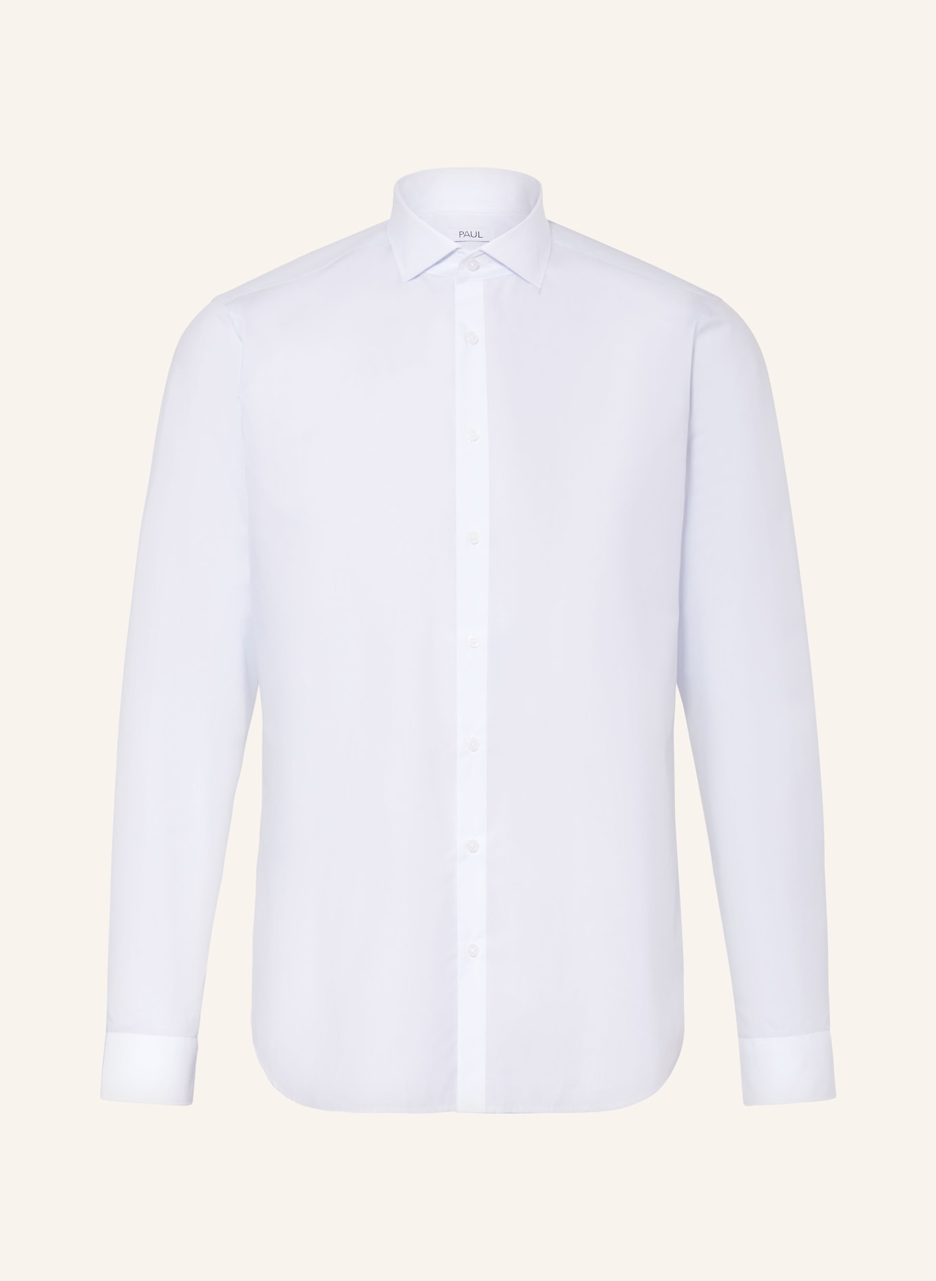 PAUL Košile Shaped Fit: BÍLÁ / TMAVĚ MODRÁ