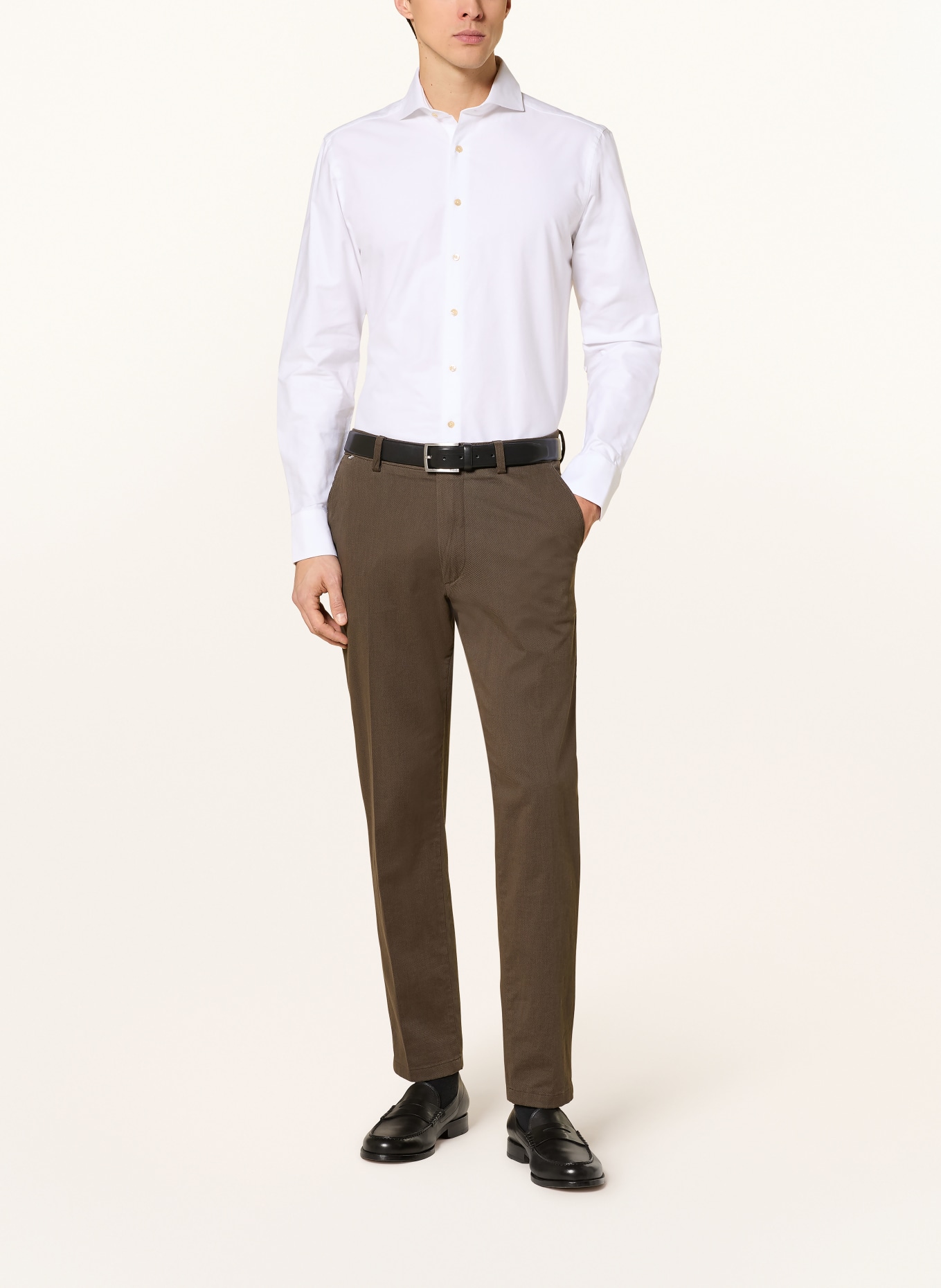 STROKESMAN'S Košile Regular Fit: BÍLÁ