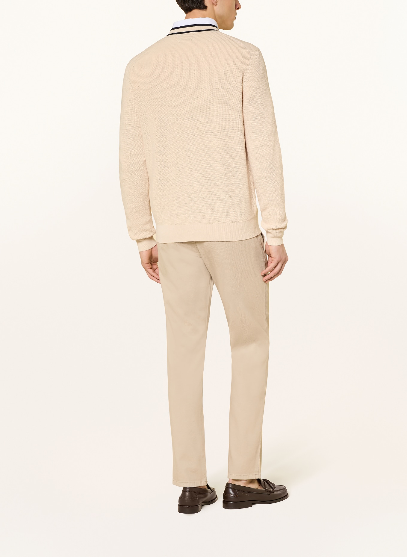 STROKESMAN'S Piqué-Chino Slim Fit: BEIGE