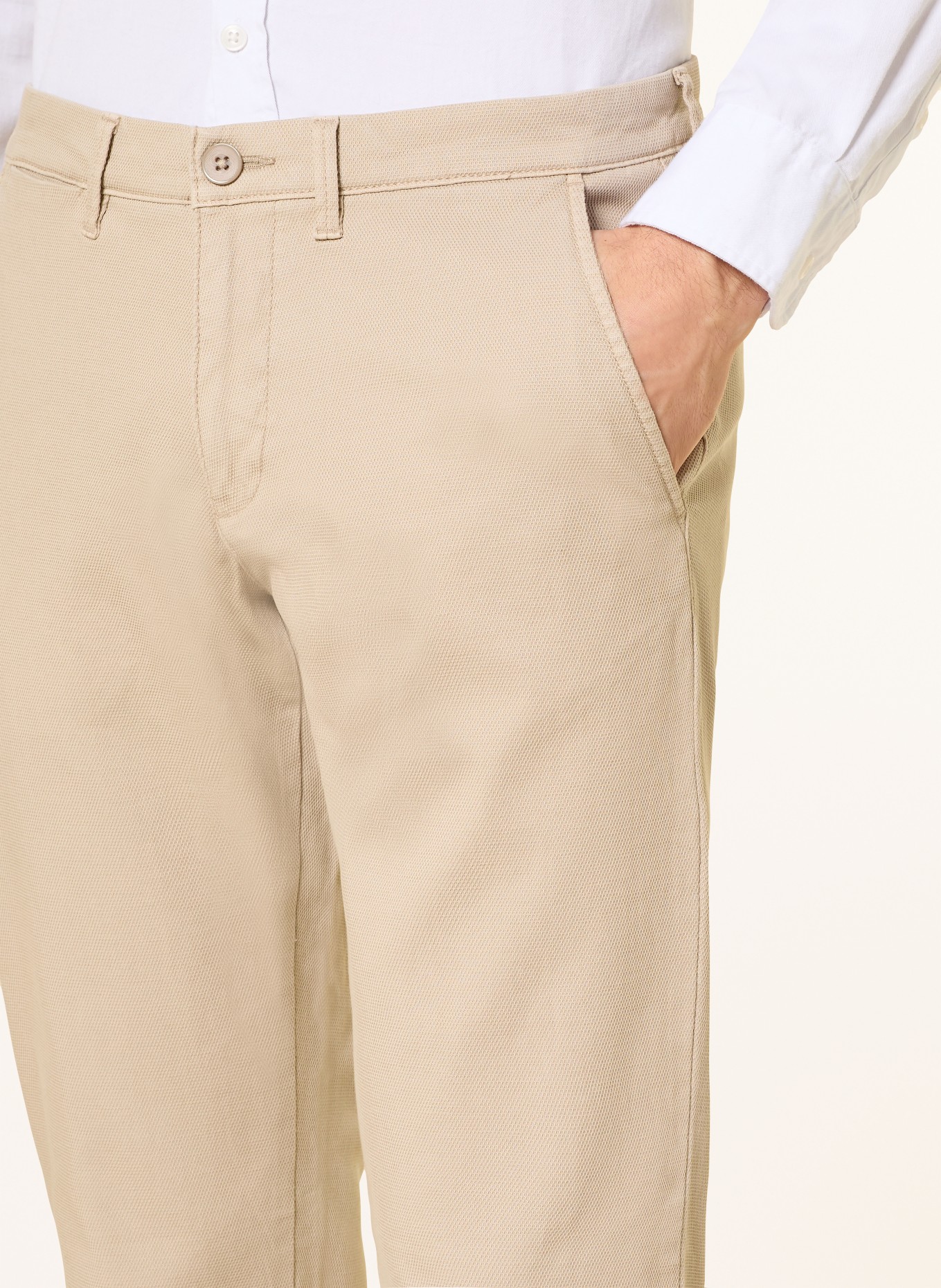 STROKESMAN'S Piqué-Chino Slim Fit: BEIGE