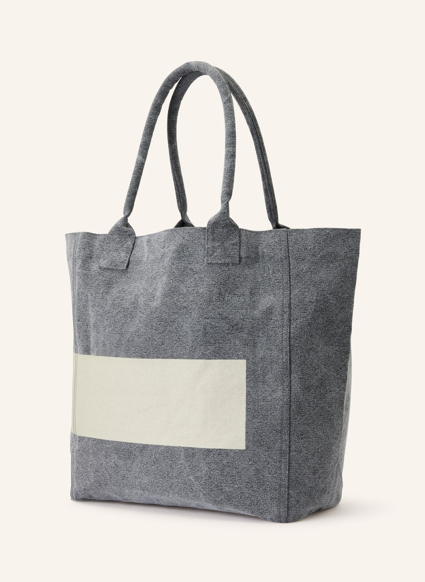 ISABEL MARANT Shopper YENKY: DUNKELGRAU / ECRU