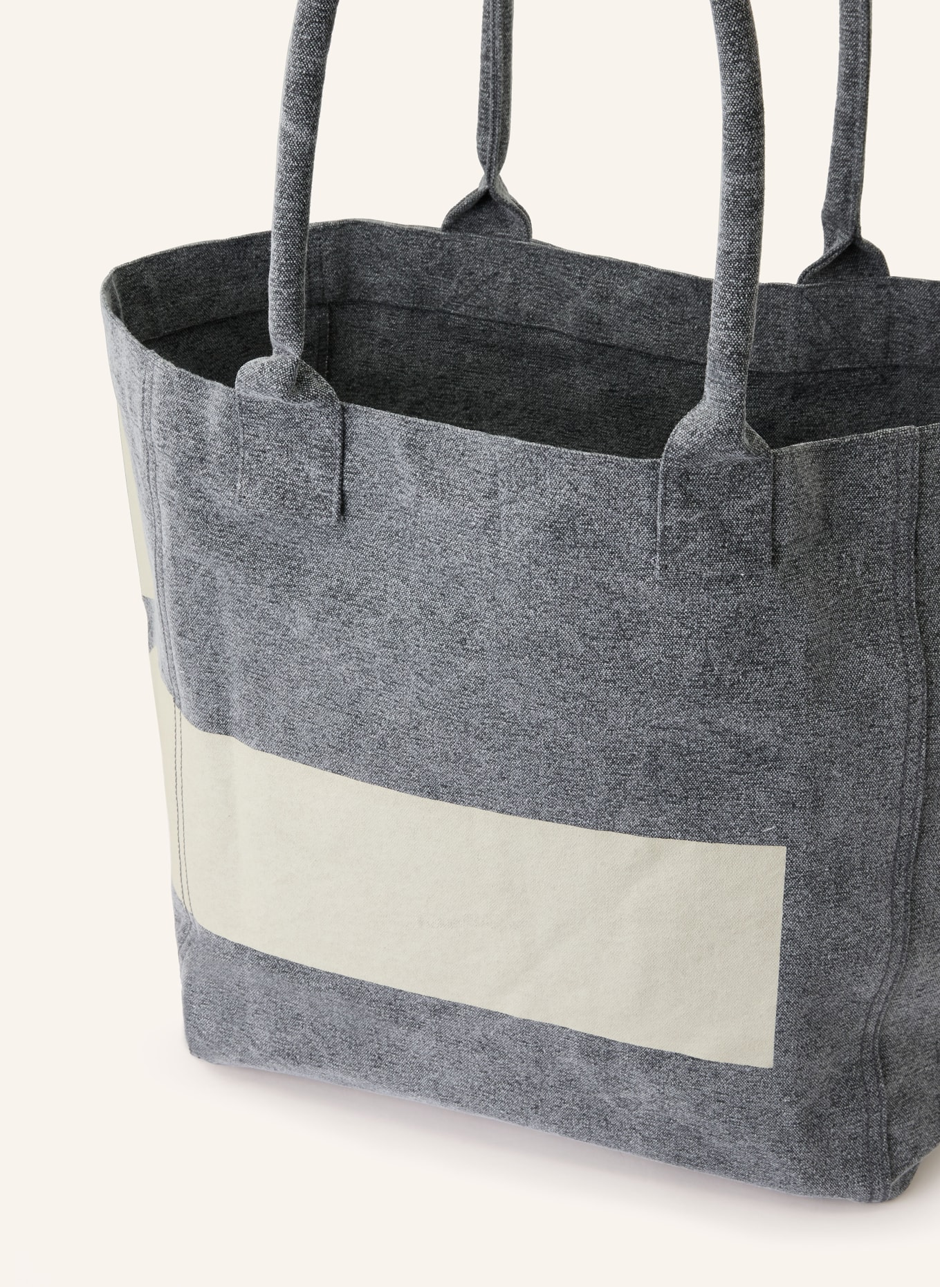 ISABEL MARANT Shopper YENKY: DUNKELGRAU / ECRU