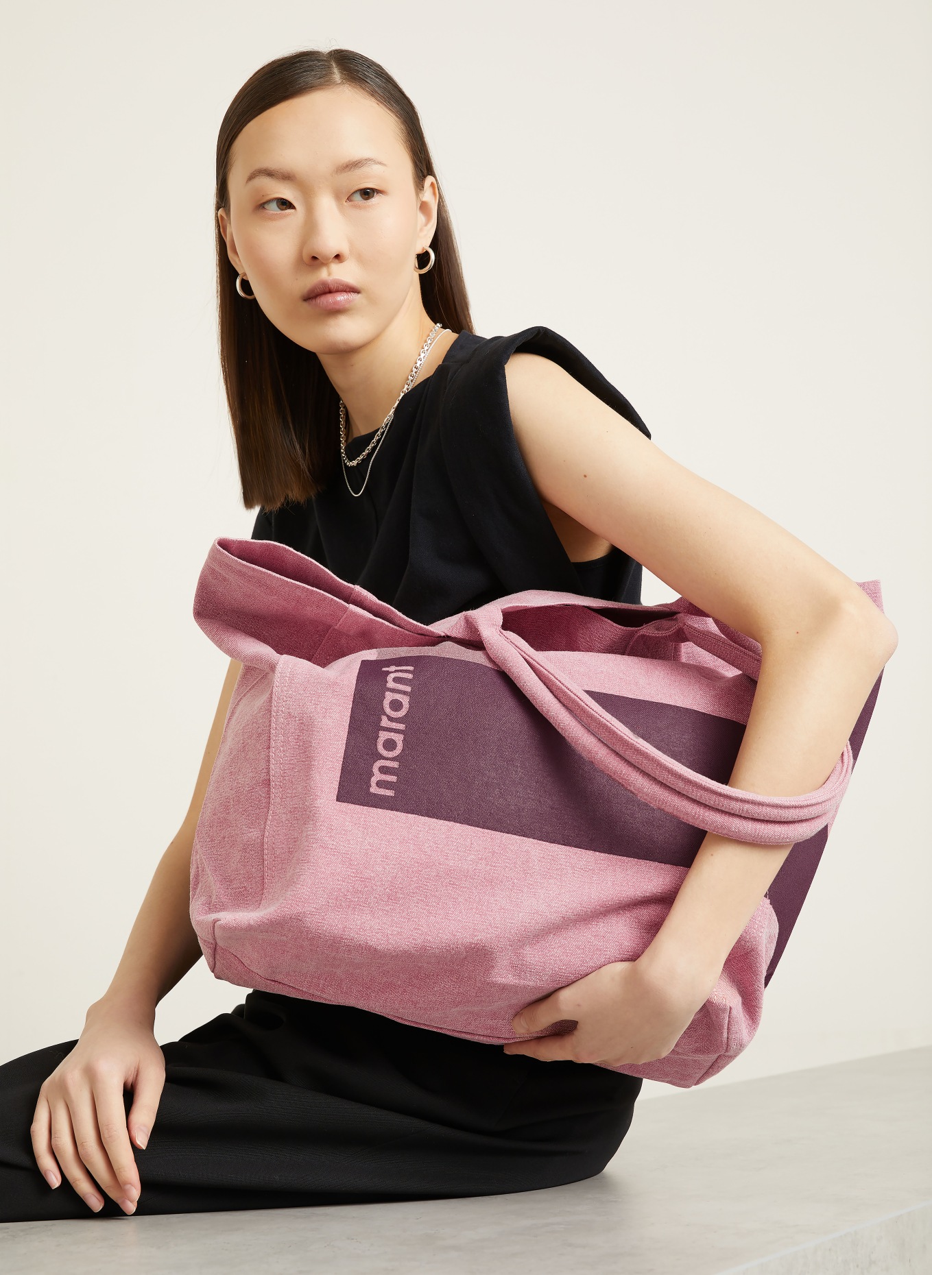 ISABEL MARANT Shopper YENKY: ROSA / DUNKELLILA