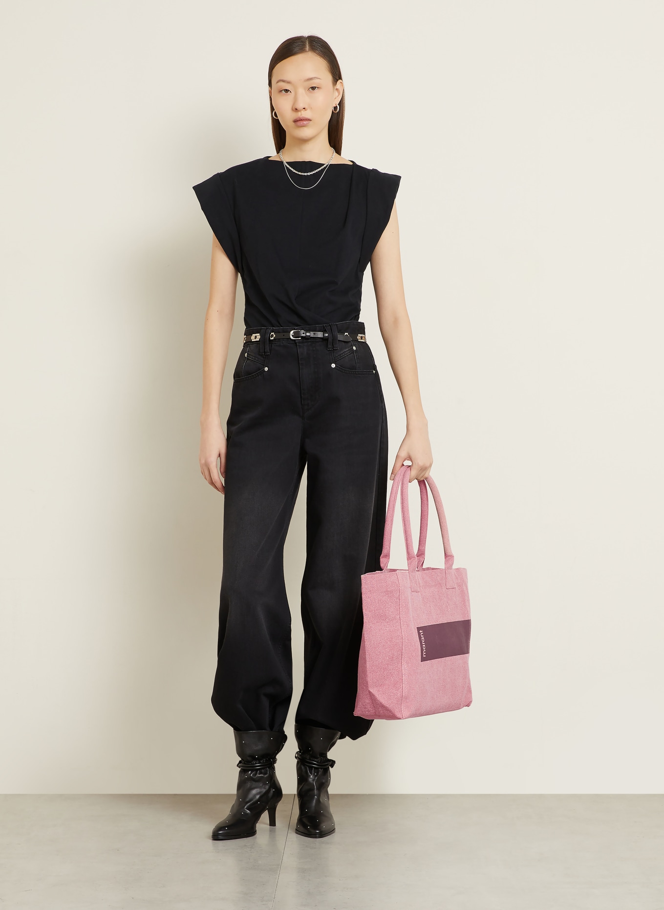 ISABEL MARANT Shopper YENKY SMALL: ROSA / DUNKELLILA