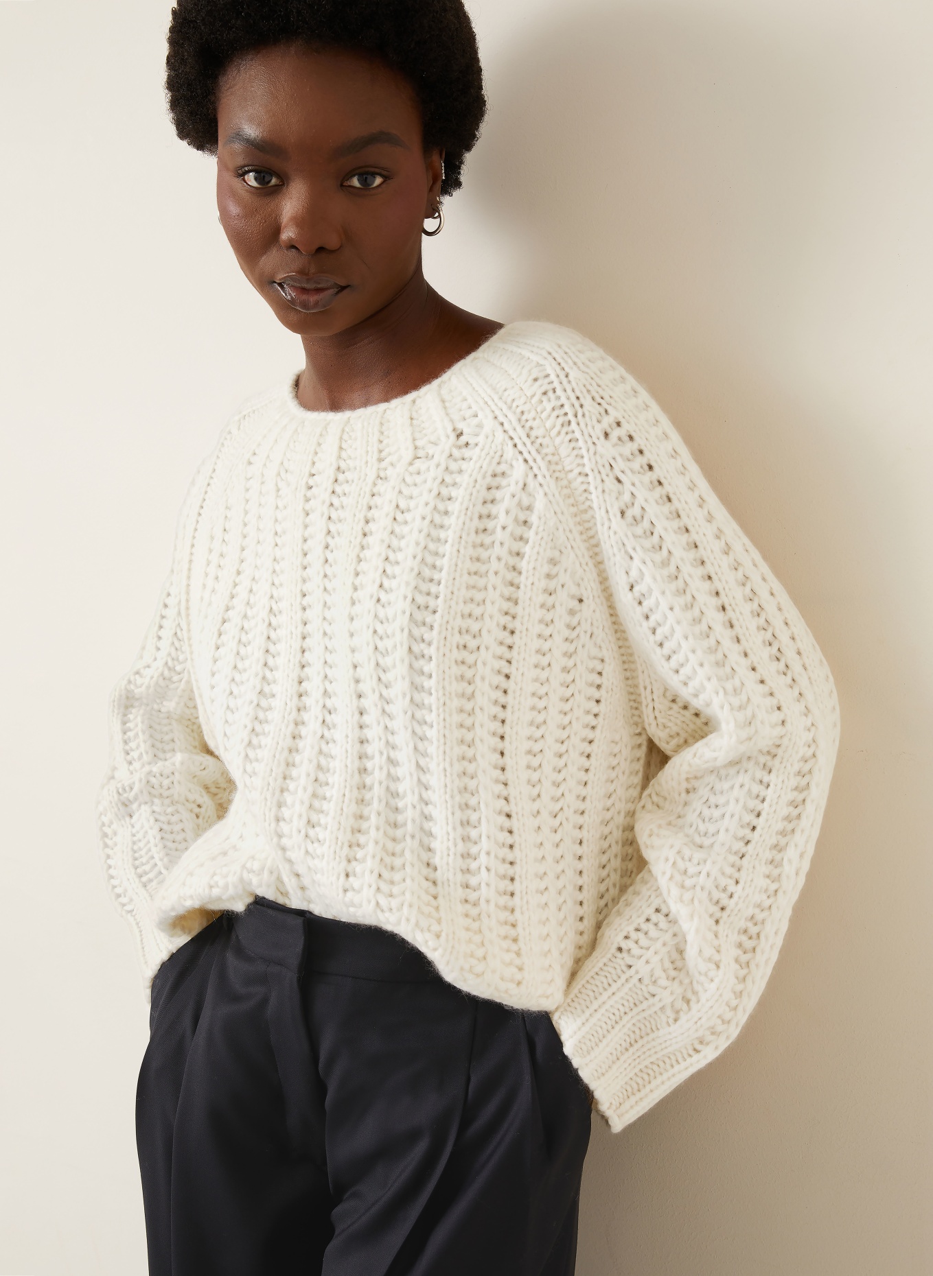 IRIS von ARNIM Cashmere-Pullover DANIRA: WEISS