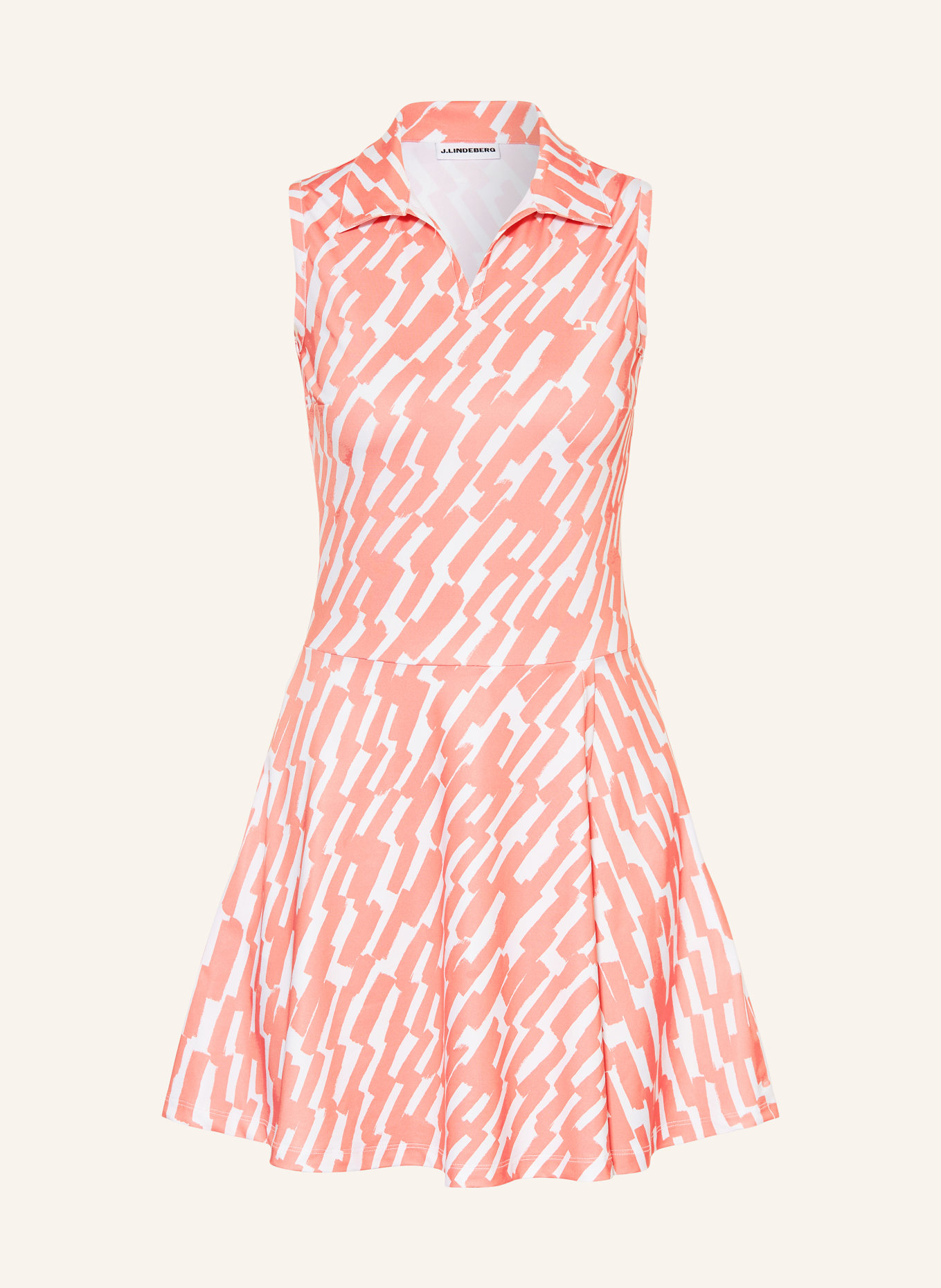 J.LINDEBERG robe de golf: ROUGE CLAIR / BLANC