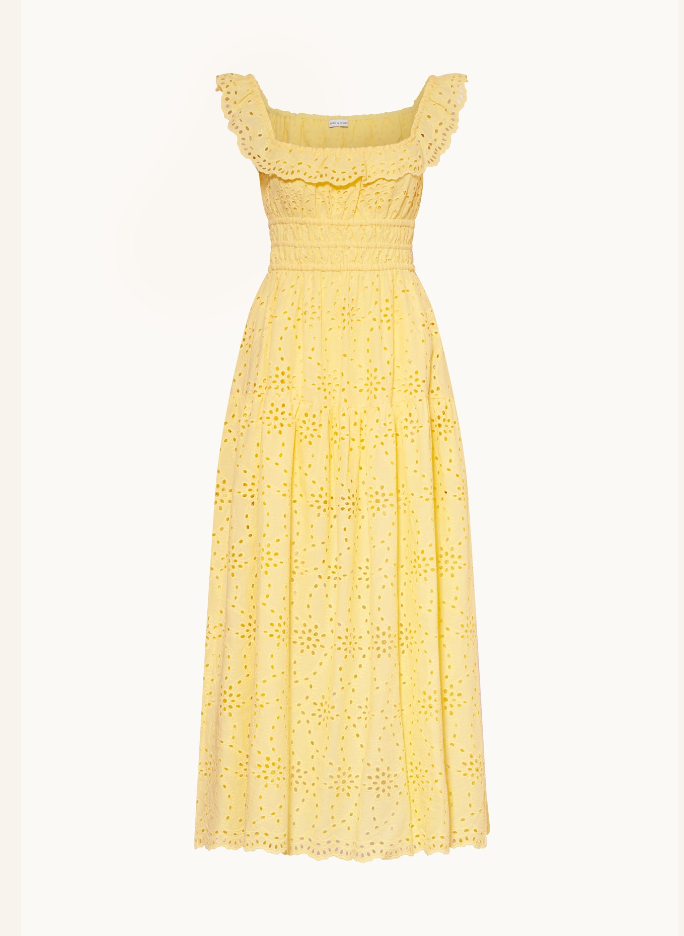 MRS & HUGS Kleid aus Lochspitze: GELB