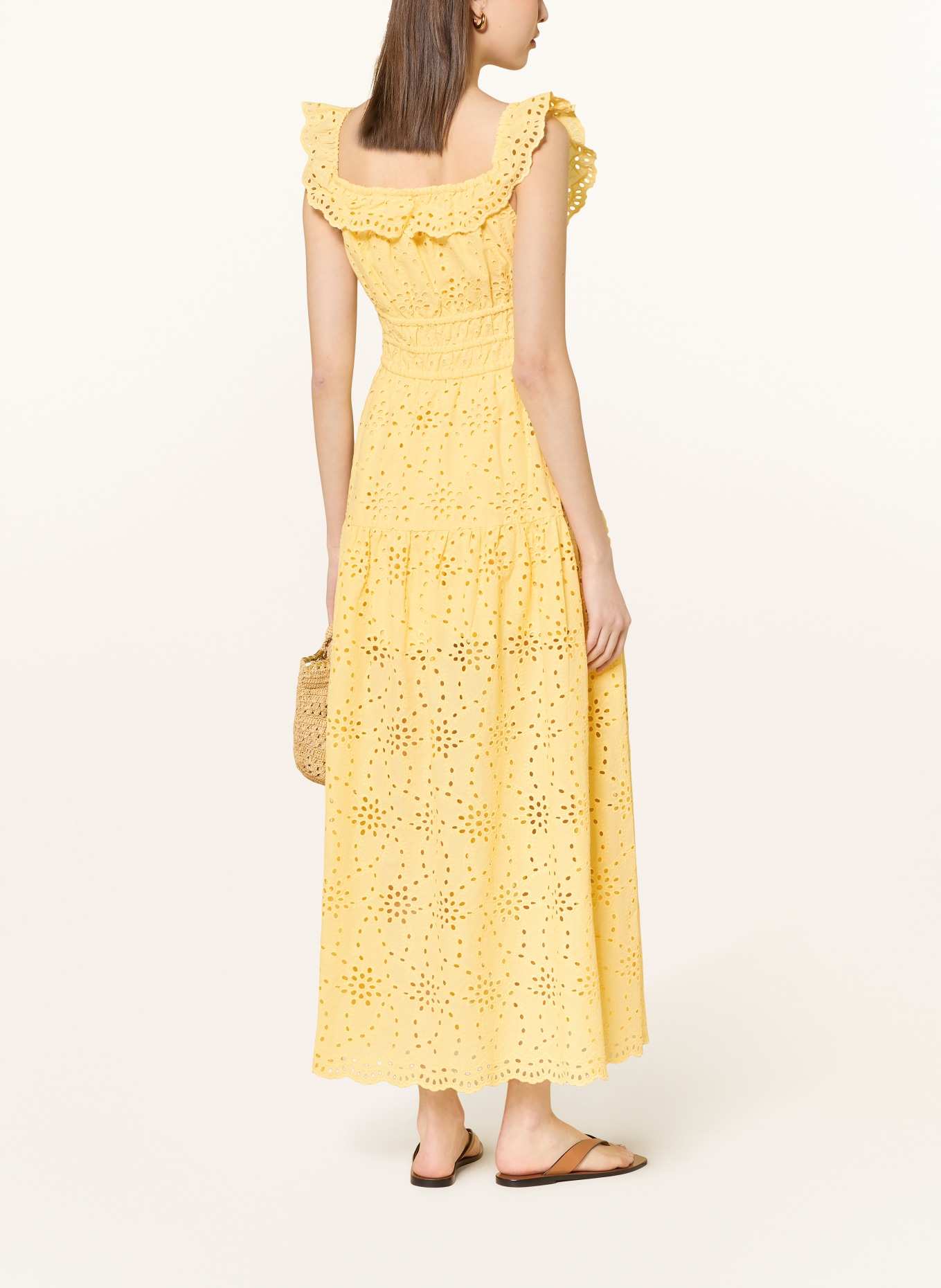 MRS & HUGS Kleid aus Lochspitze: GELB