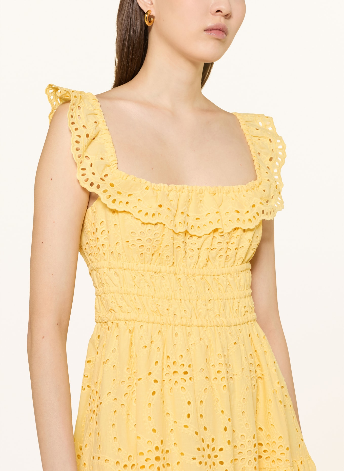 MRS & HUGS Kleid aus Lochspitze: GELB