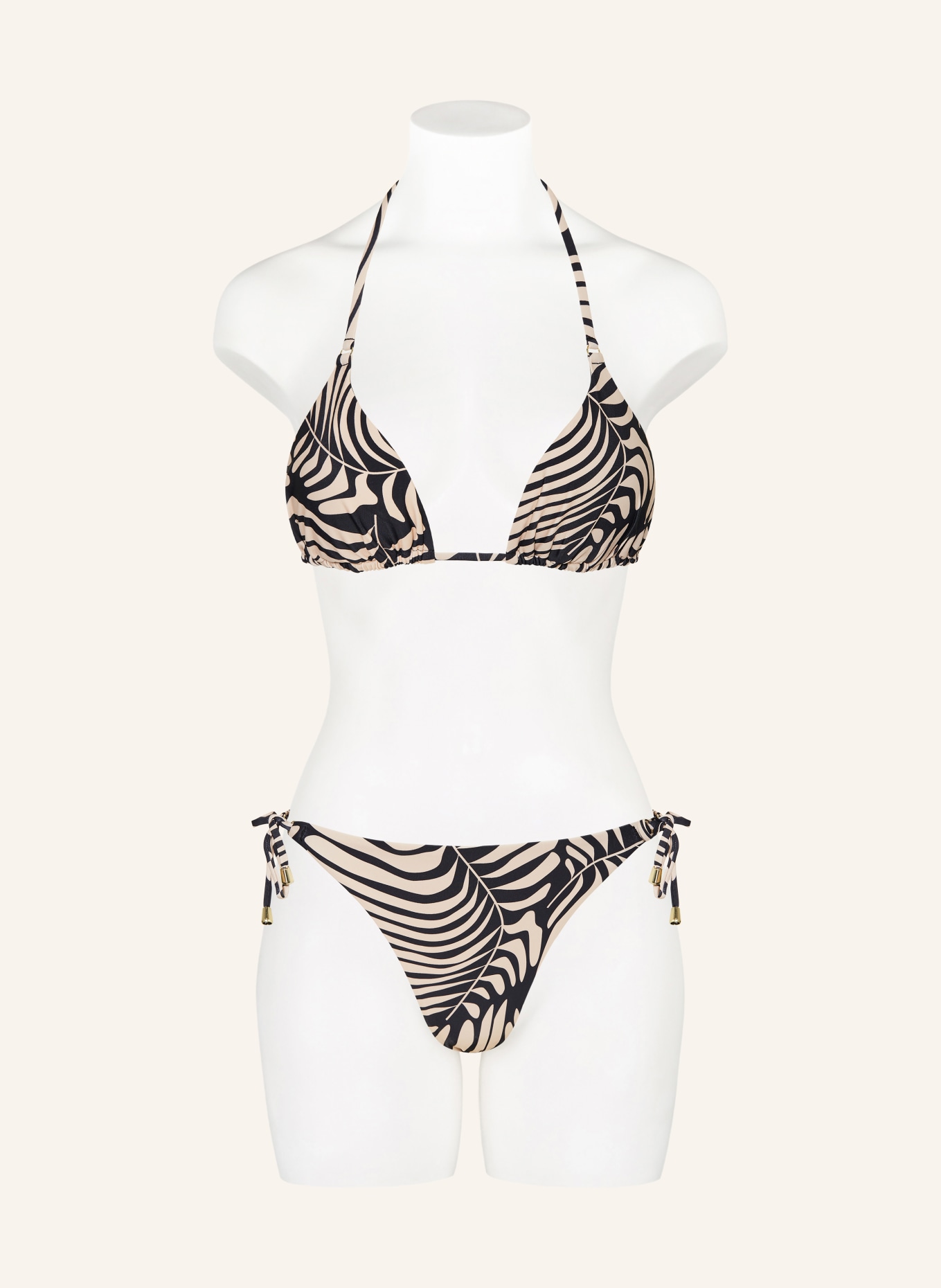 darling harbour Trójkątny stanik bikini: 14 CREME-SCHWARZ