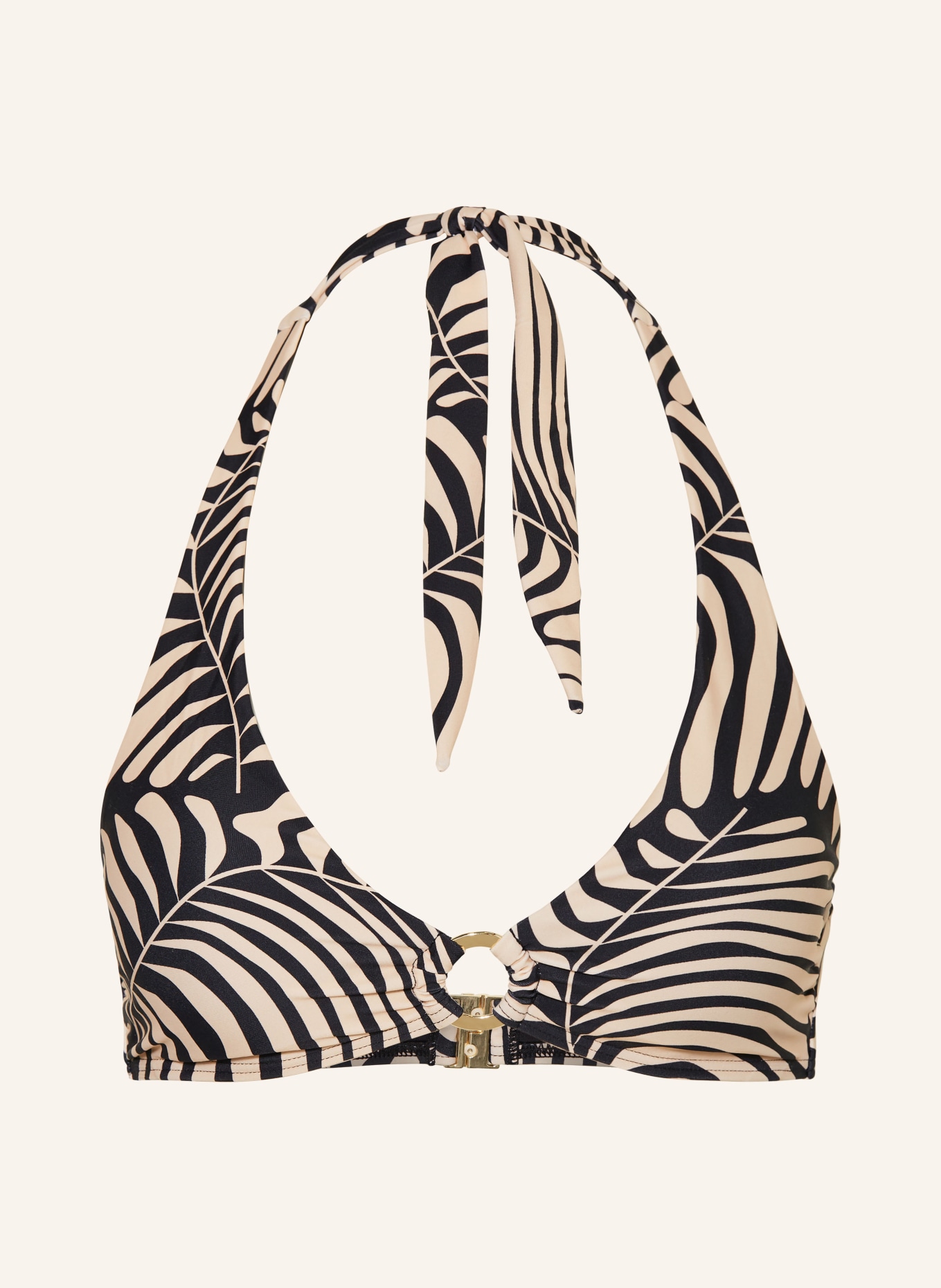 darling harbour Górna część bikini z wiązaniem na szyi: 14 CREME-SCHWARZ