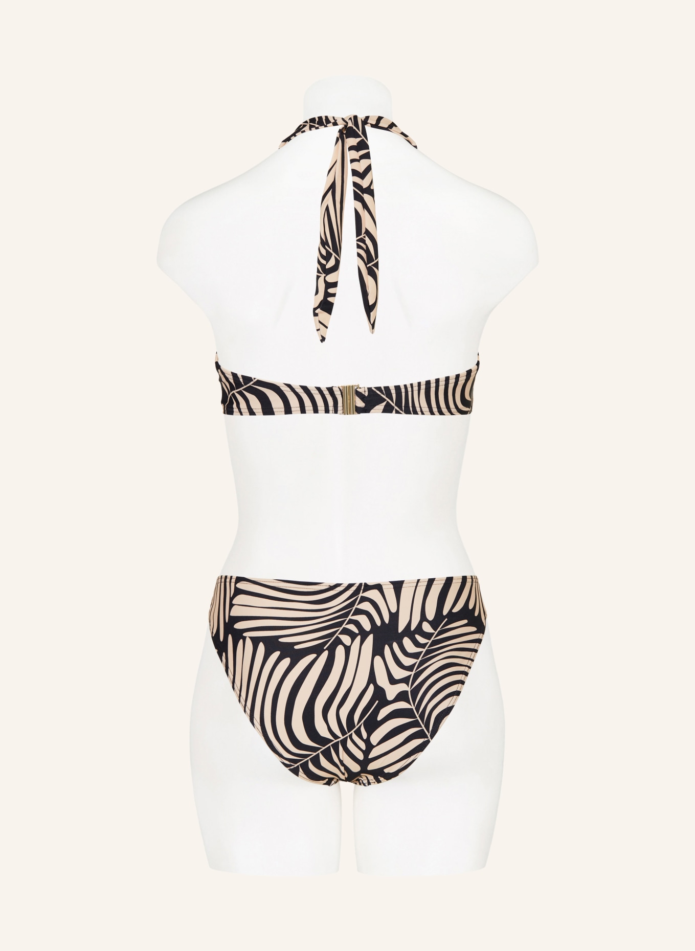 darling harbour Górna część bikini z wiązaniem na szyi: 14 CREME-SCHWARZ