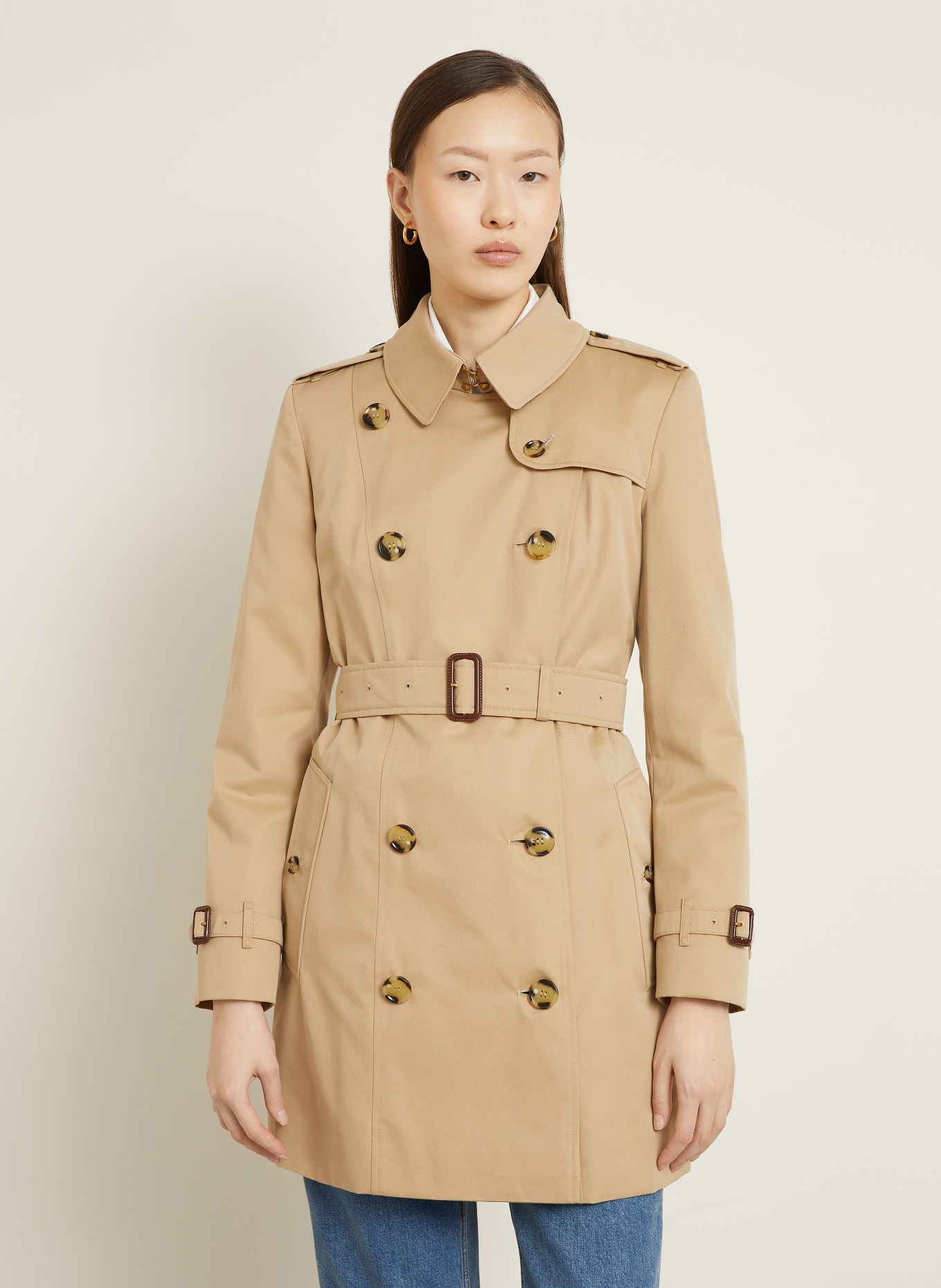 BURBERRY trenchcoat: BÉŽOVÁ