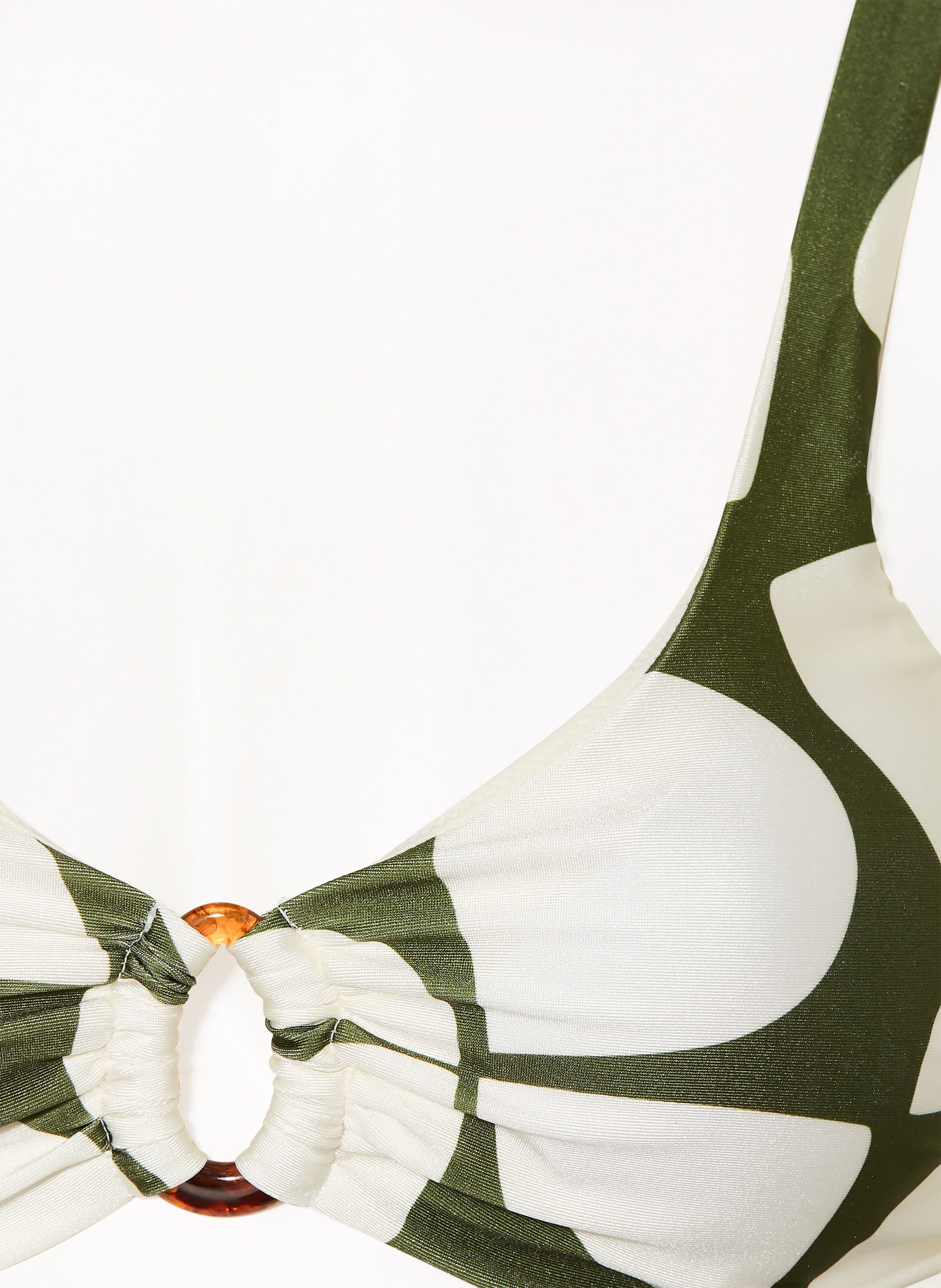 MRS & HUGS Bralette bikini top: OLIWKOWY / BIAŁY