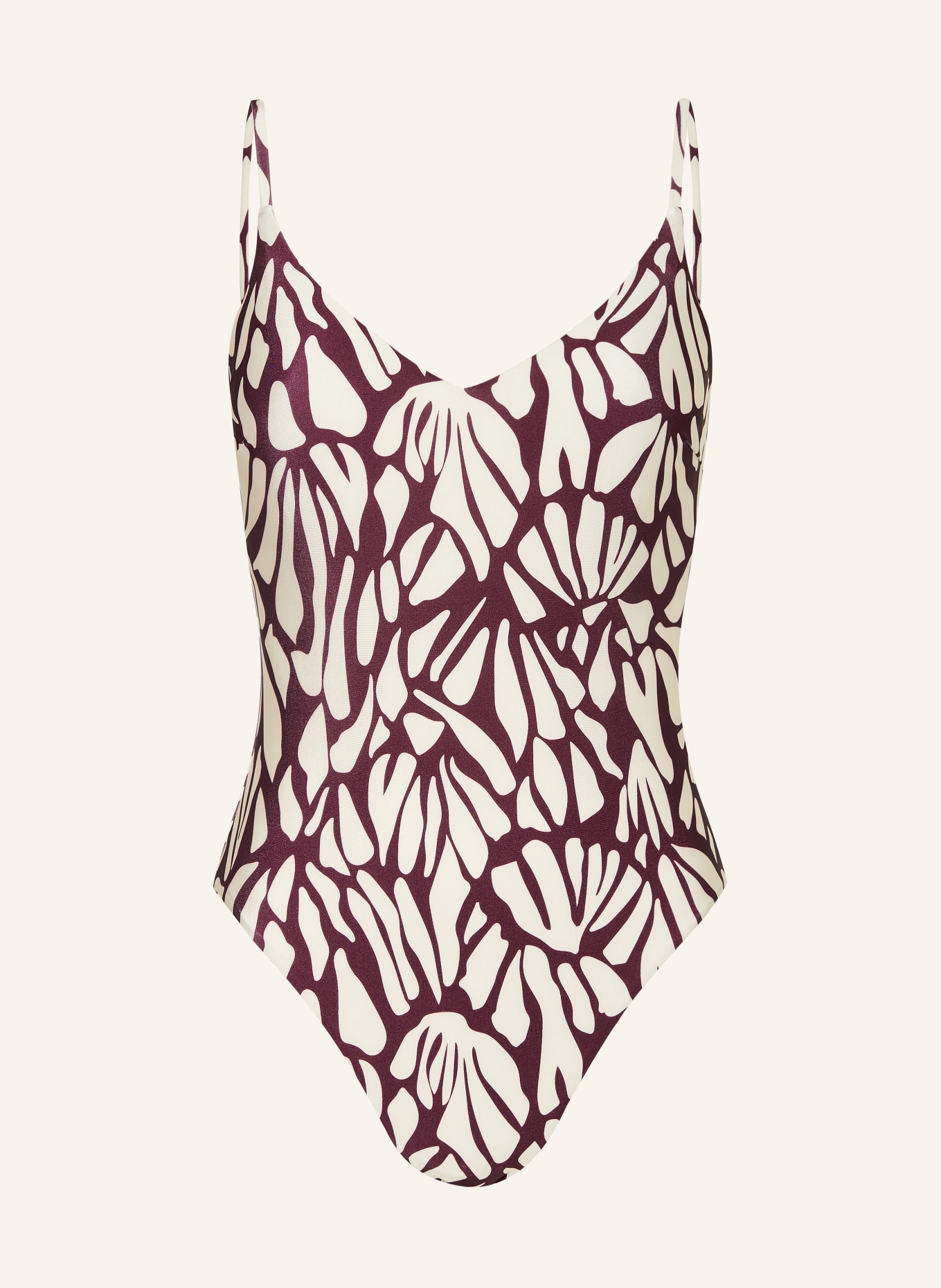 MRS & HUGS kostium kąpielowy: CIEMNOCZERWONY / ECRU