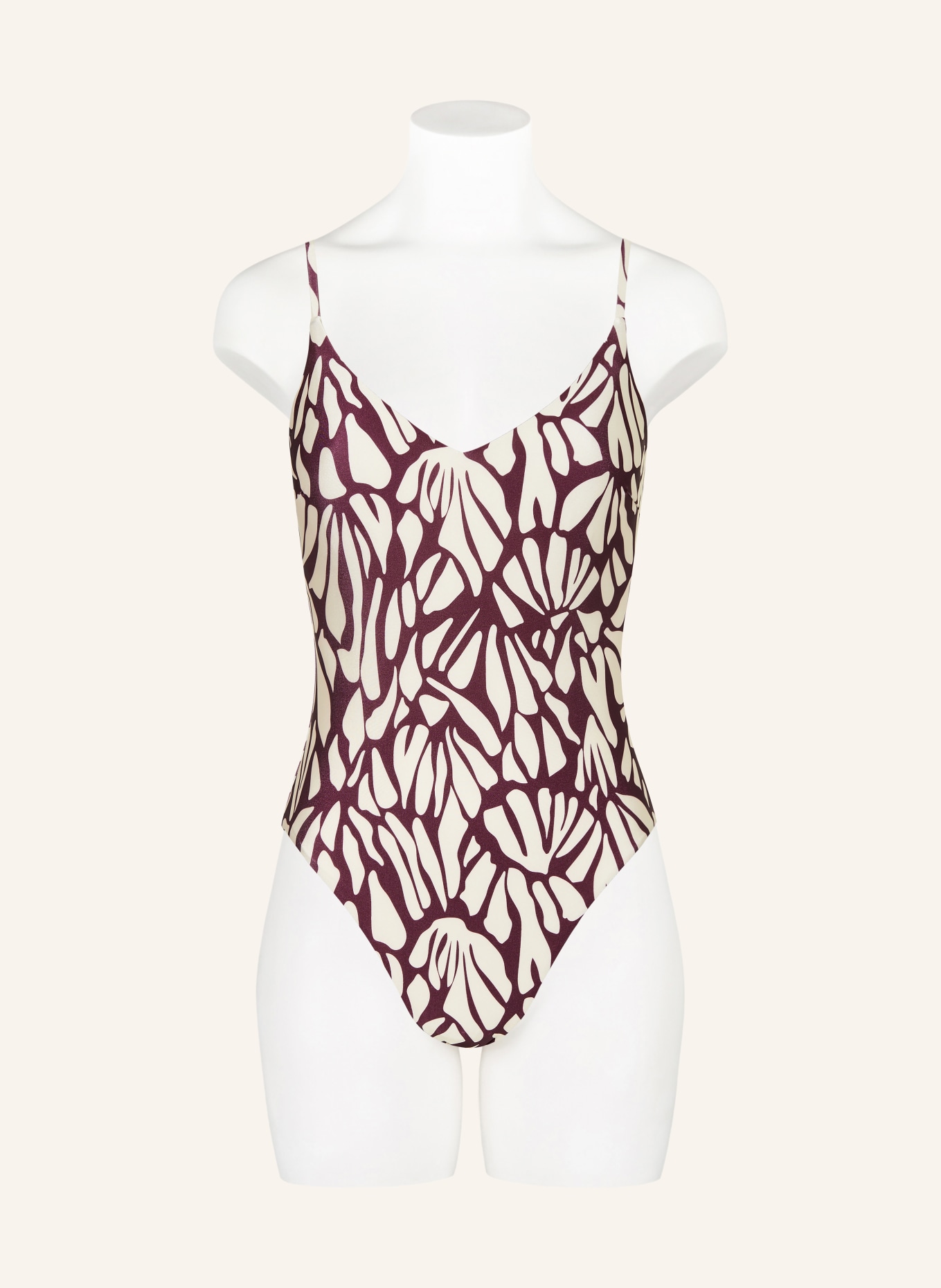 MRS & HUGS kostium kąpielowy: CIEMNOCZERWONY / ECRU