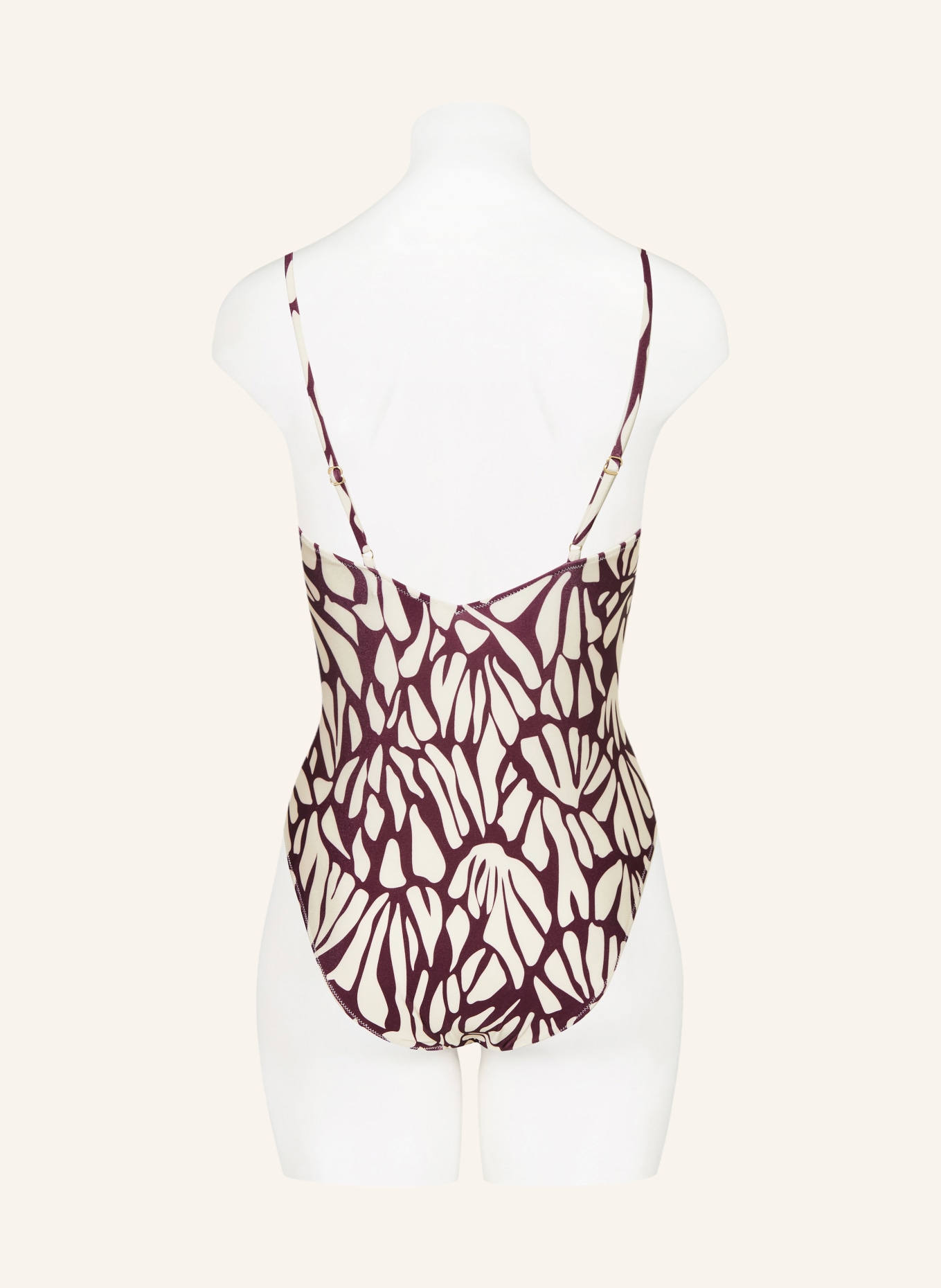 MRS & HUGS kostium kąpielowy: CIEMNOCZERWONY / ECRU