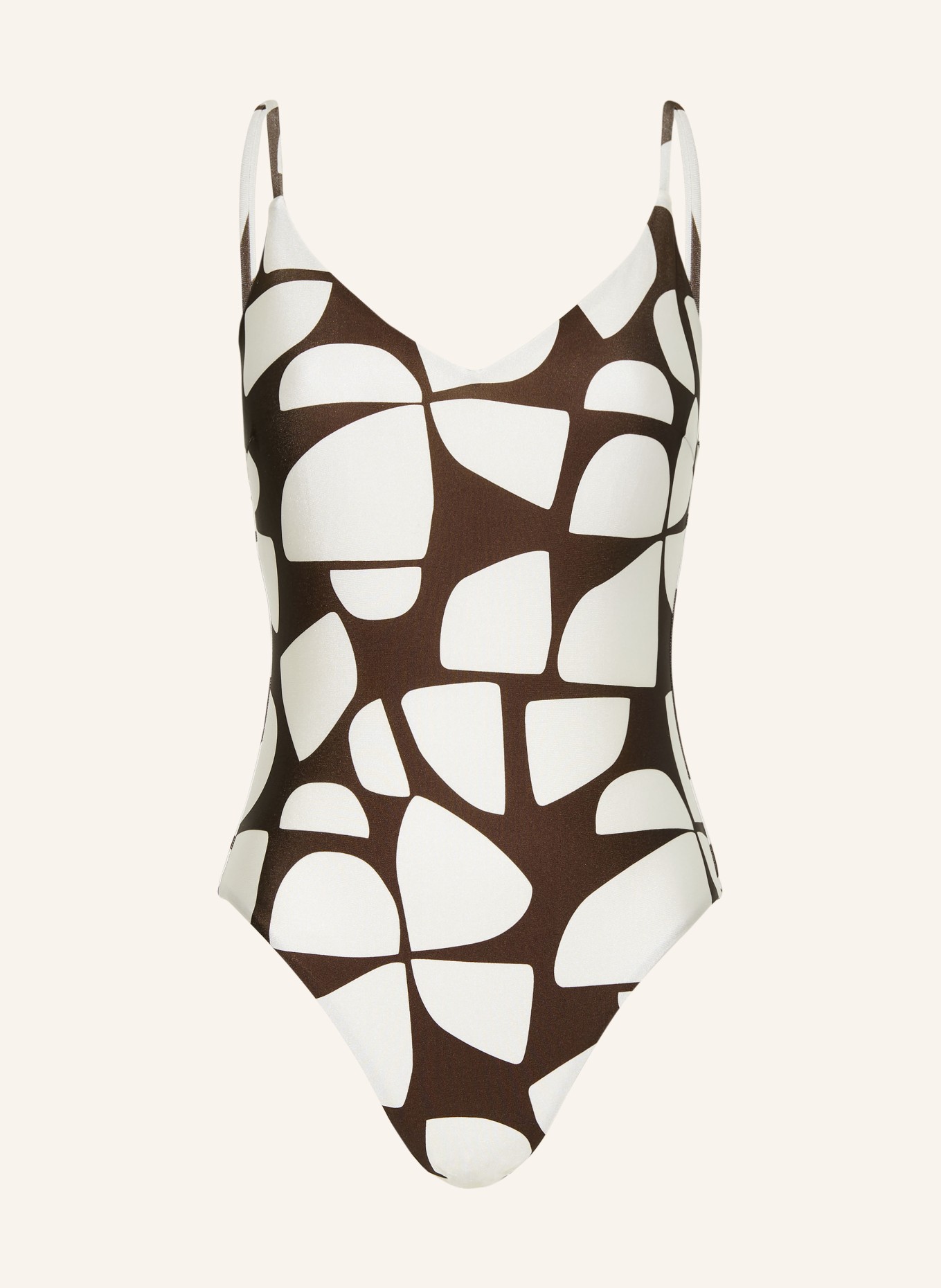 MRS & HUGS kostium kąpielowy: CIEMNOBRĄZOWY / BIAŁY