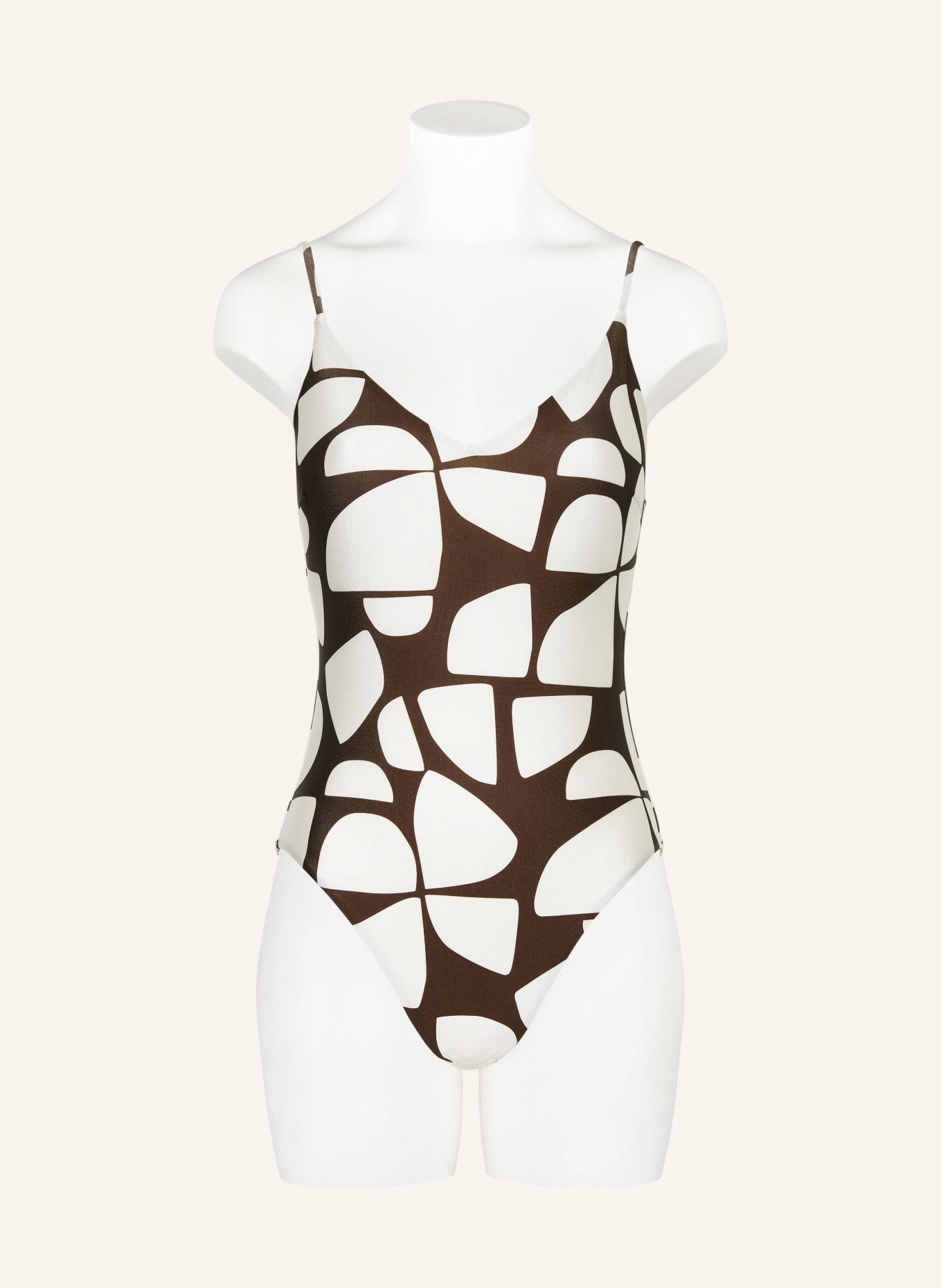 MRS & HUGS kostium kąpielowy: CIEMNOBRĄZOWY / BIAŁY