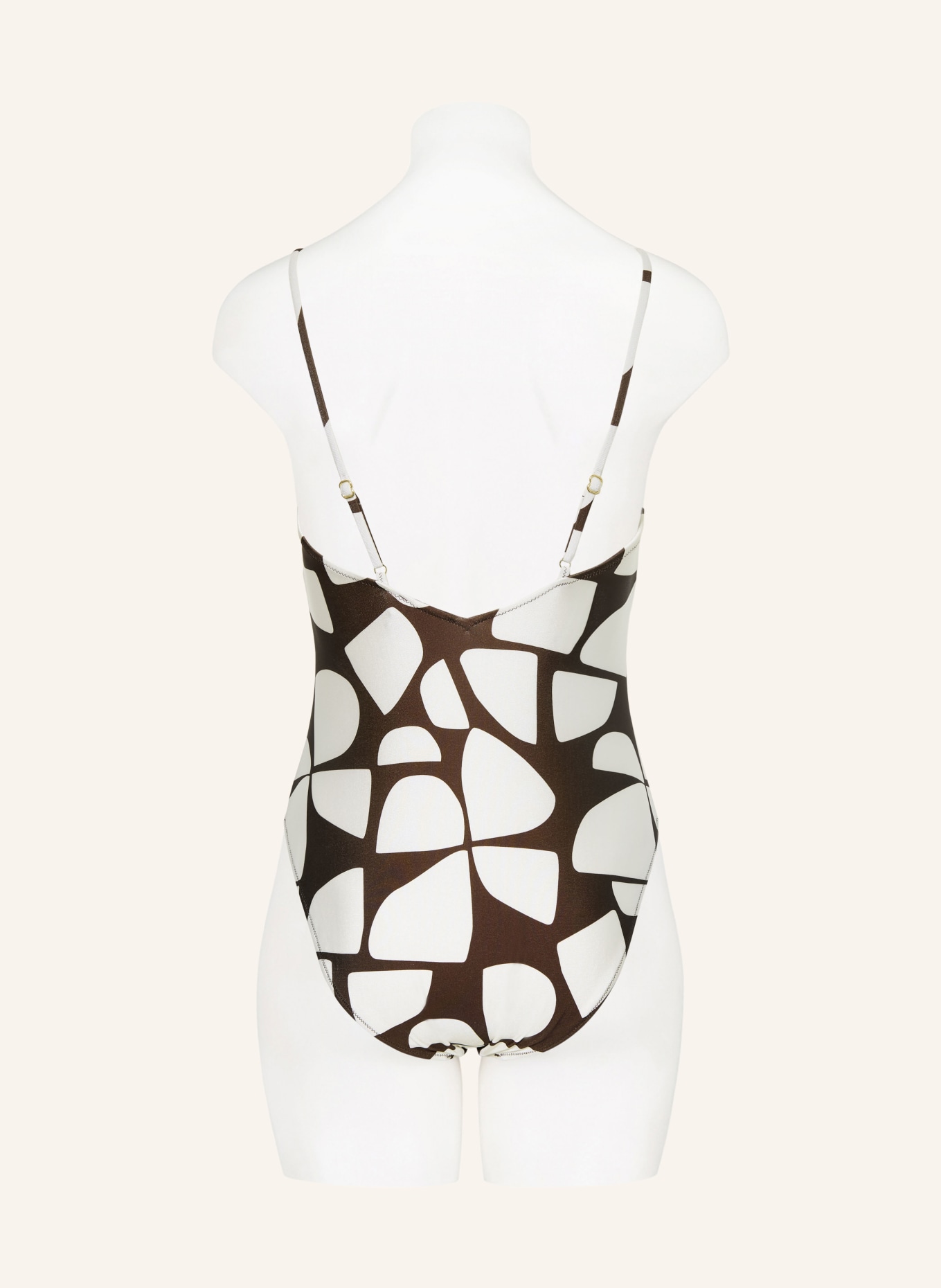 MRS & HUGS kostium kąpielowy: CIEMNOBRĄZOWY / BIAŁY