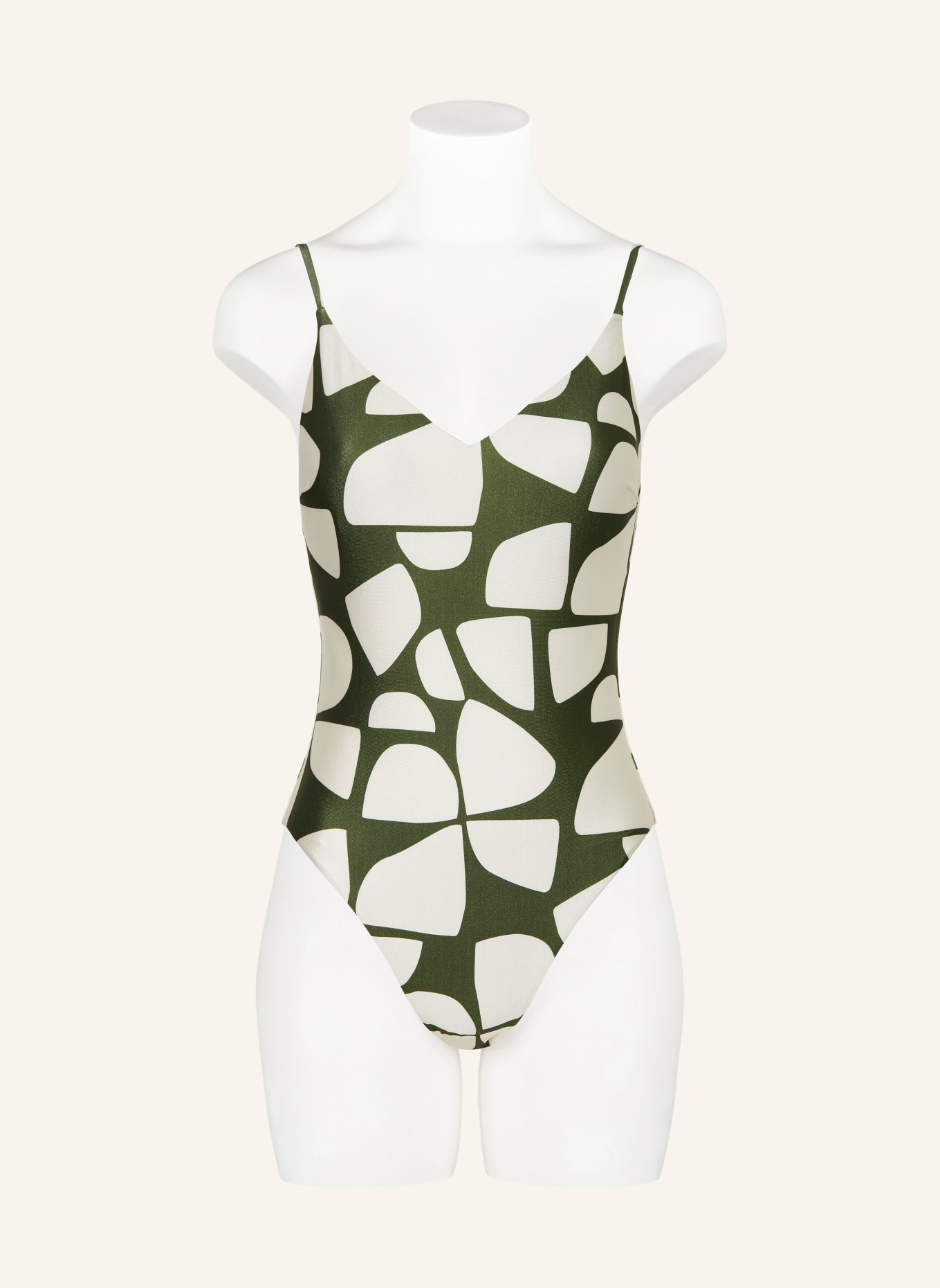 MRS & HUGS kostium kąpielowy: ZIELONY / KREMOWY