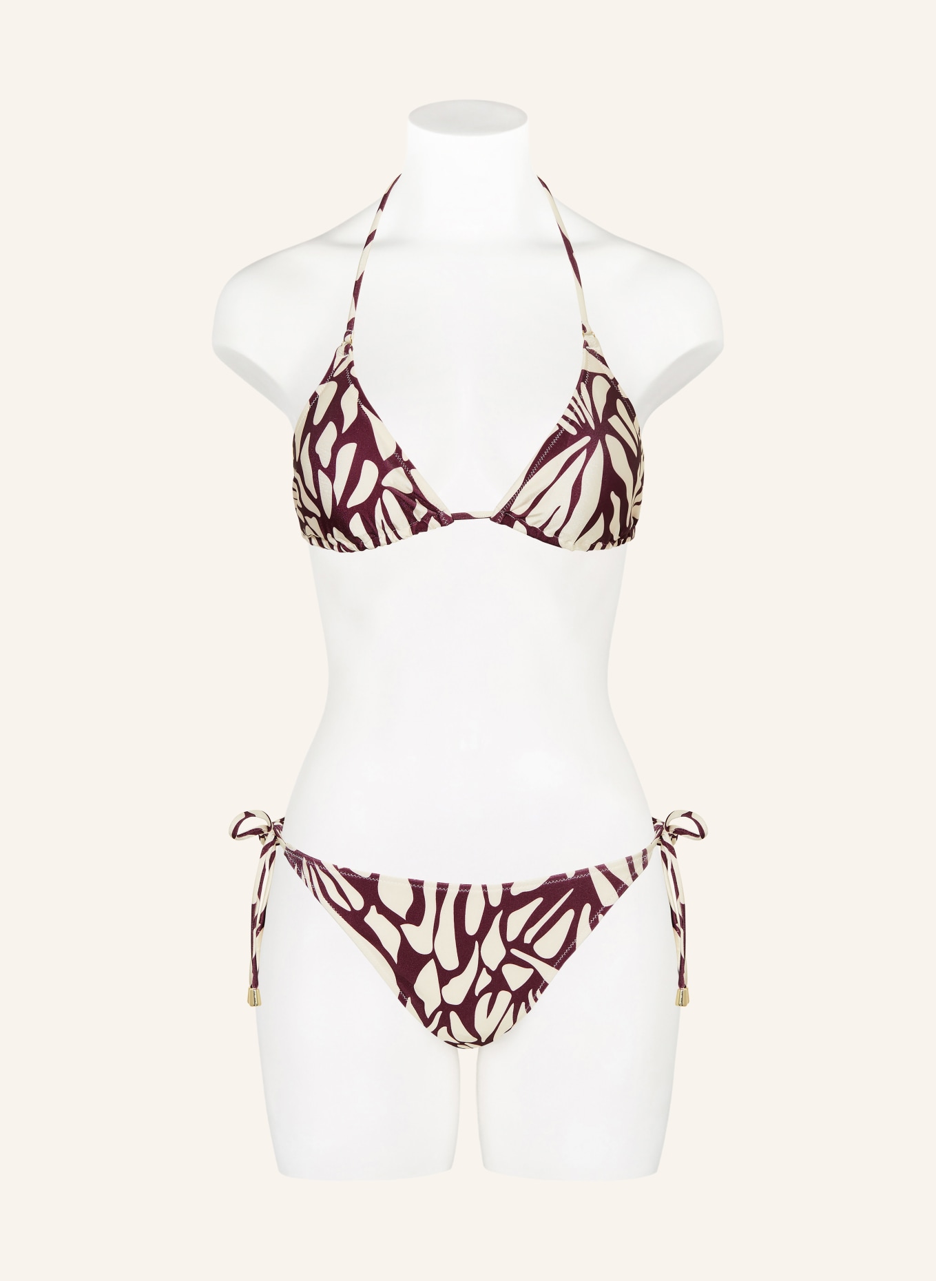 MRS & HUGS Trójkątne figi bikini: FIOLETOWY / BIAŁY