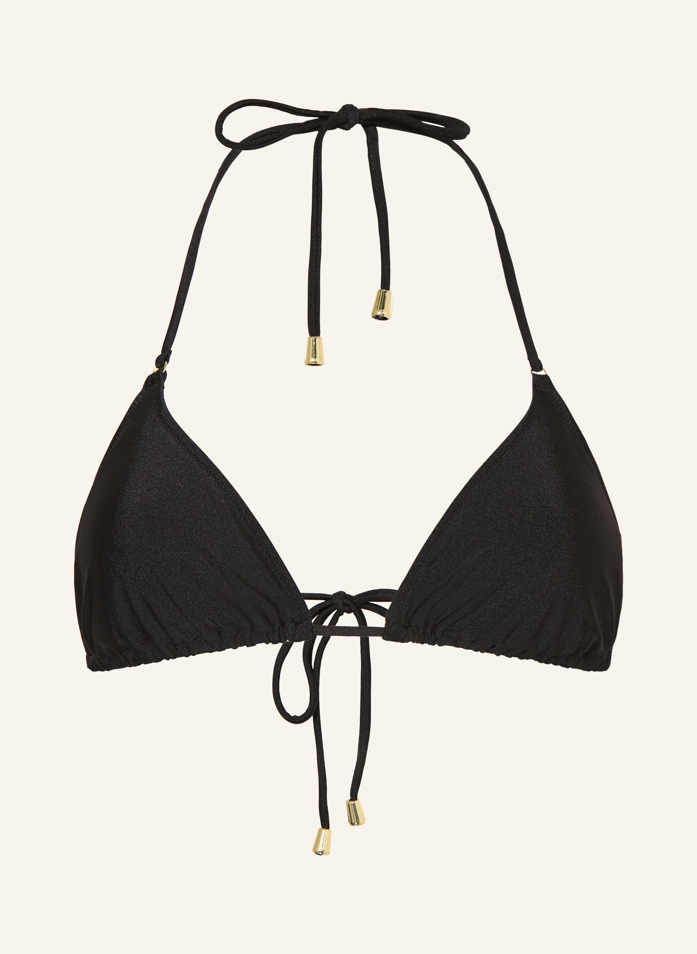 MRS & HUGS Trójkątny stanik bikini: CZARNY