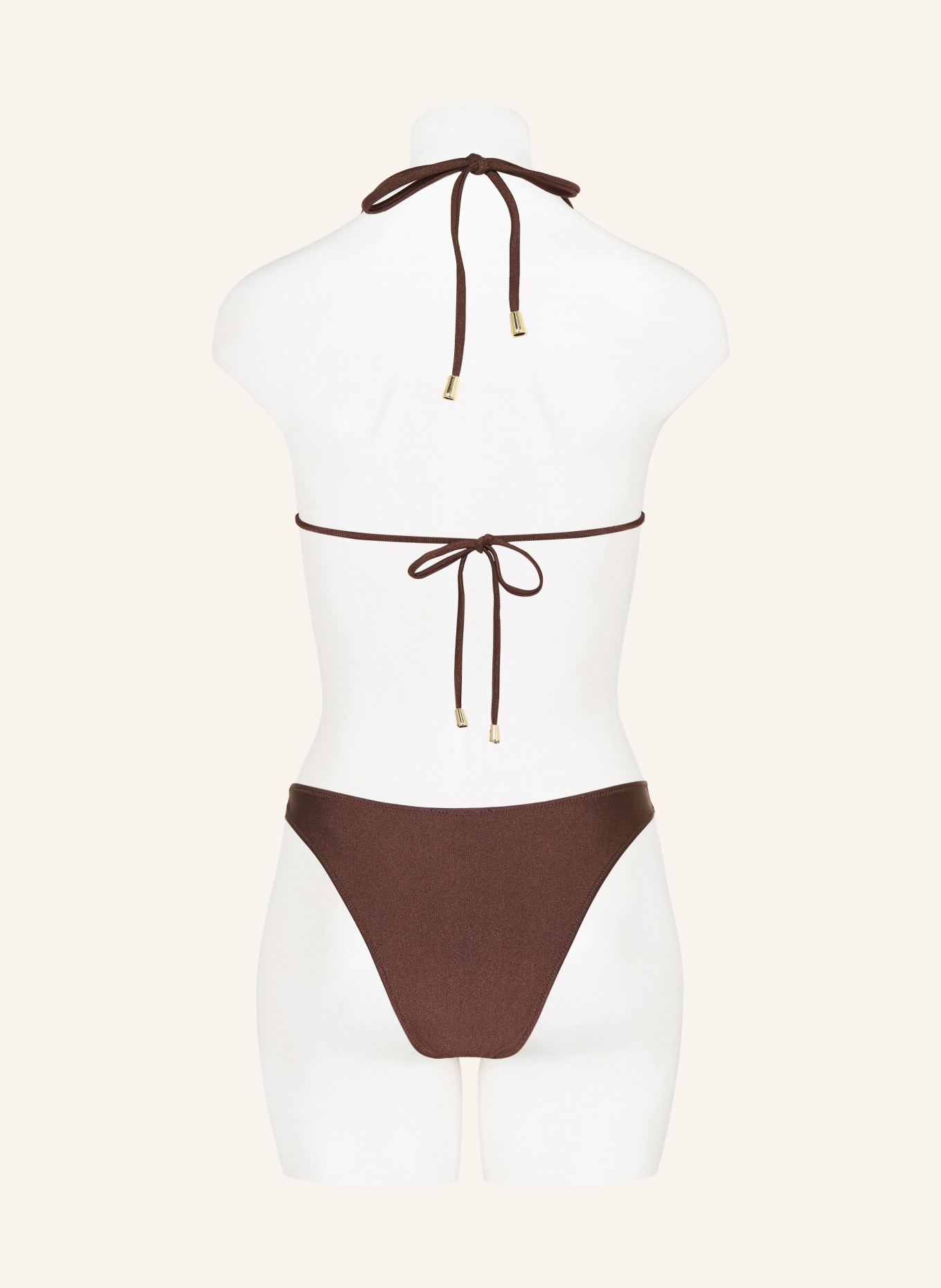 MRS & HUGS Trójkątny stanik bikini: CIEMNOBRĄZOWY