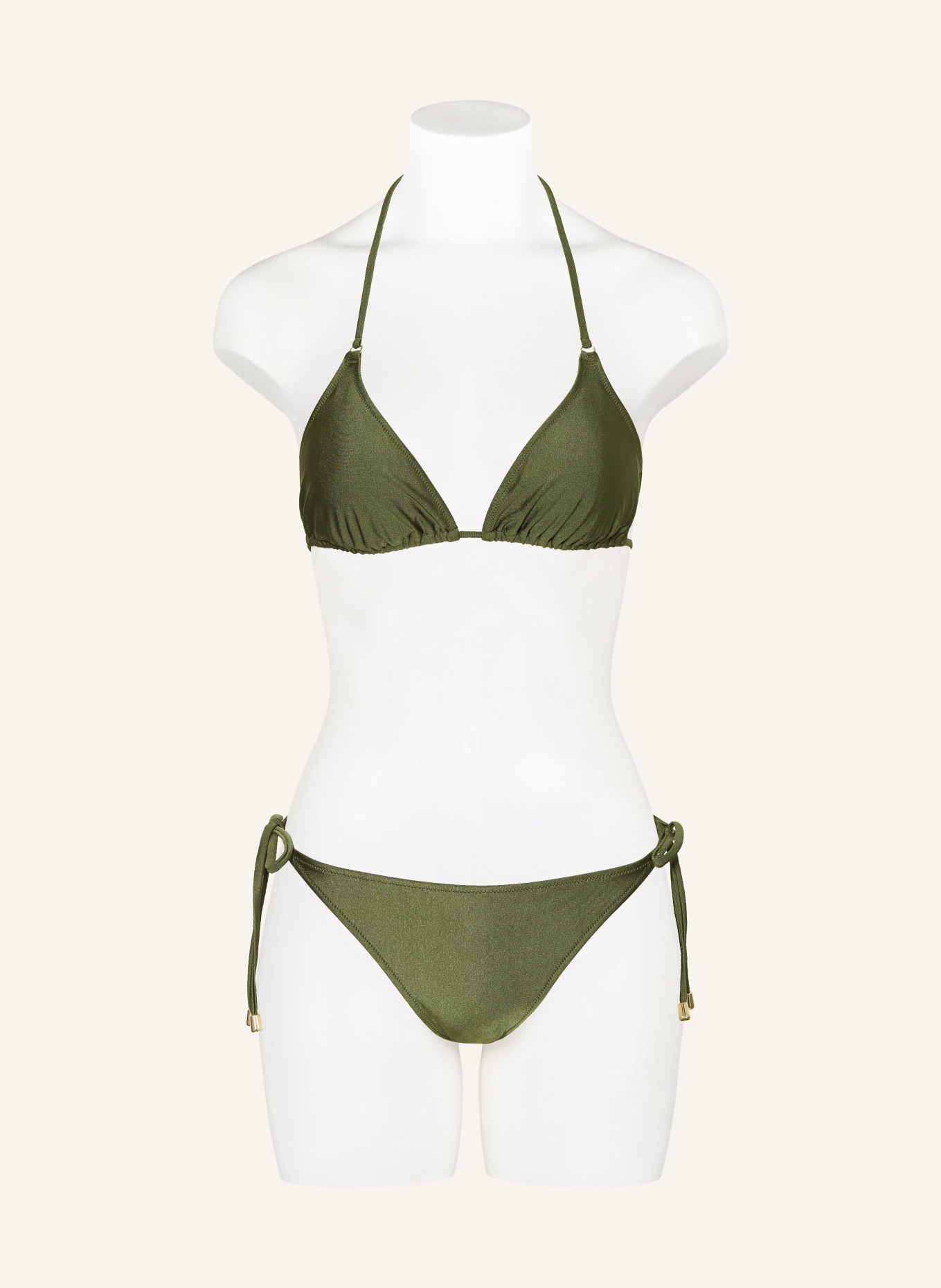 MRS & HUGS Trójkątny stanik bikini: OLIWKOWY