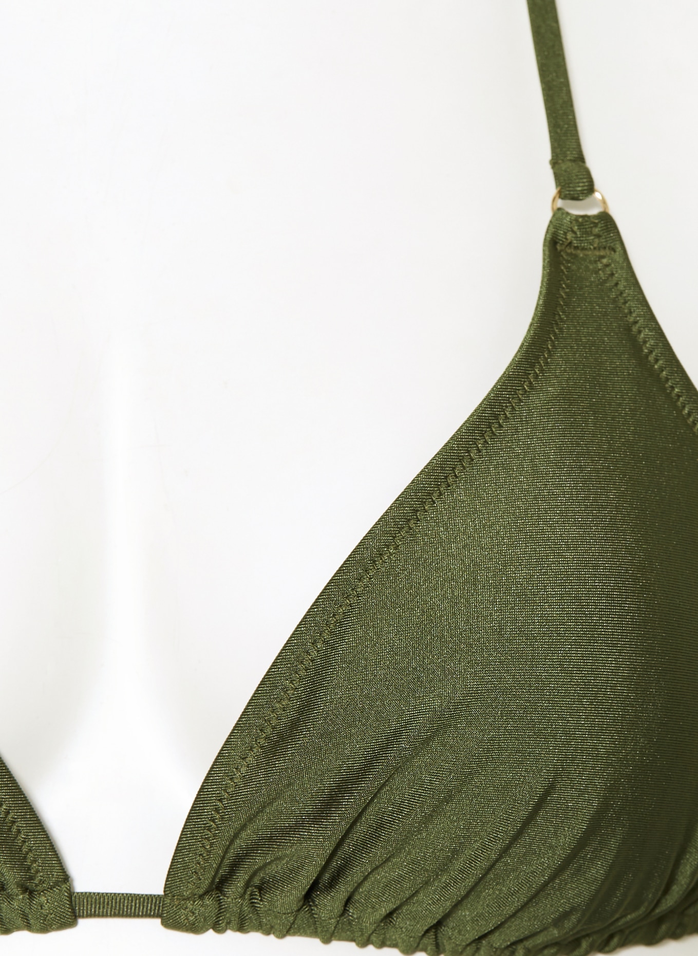 MRS & HUGS Trójkątny stanik bikini: OLIWKOWY