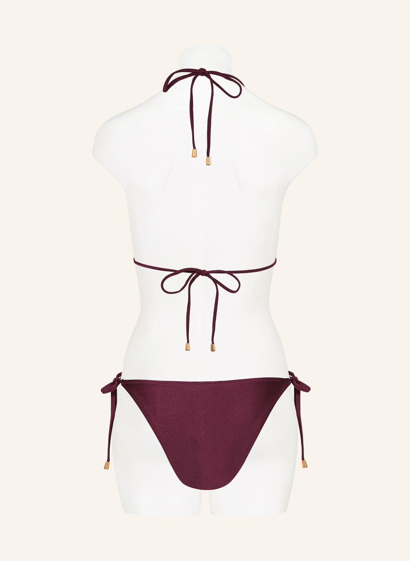 MRS & HUGS Trójkątny stanik bikini: CIEMNOCZERWONY