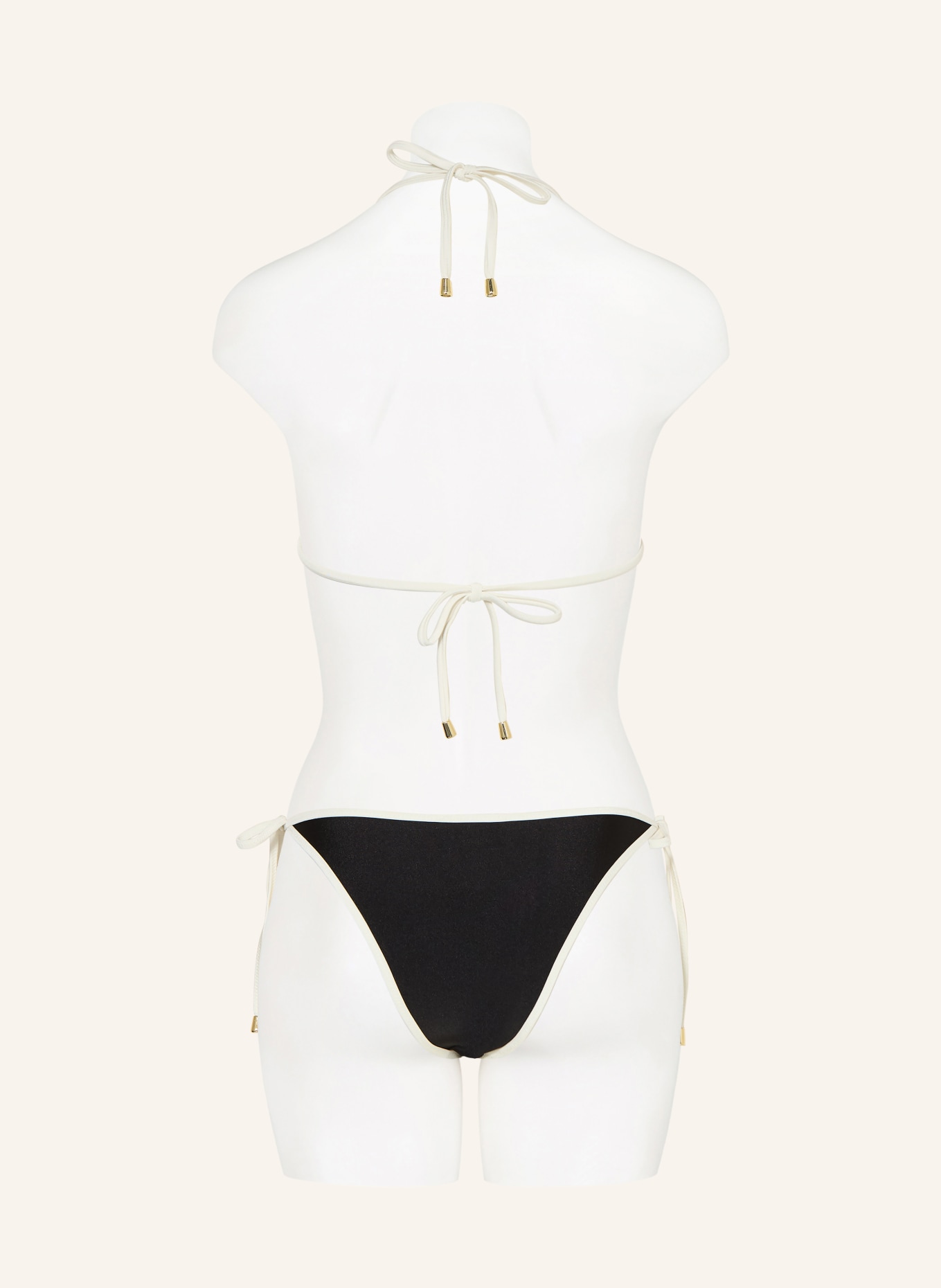 MRS & HUGS Trójkątny stanik bikini: CZARNY / BIAŁY