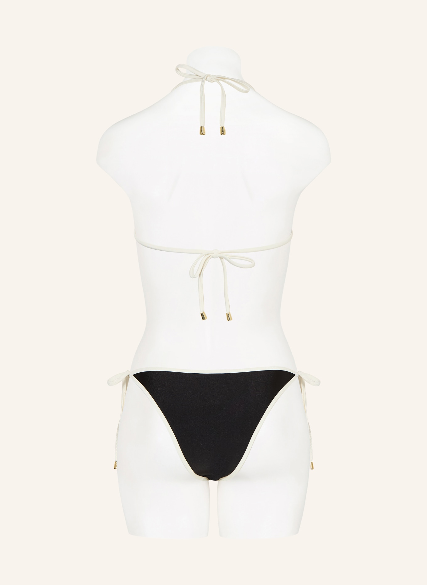 MRS & HUGS Triangle bikini bottoms: BLACK / WHITE