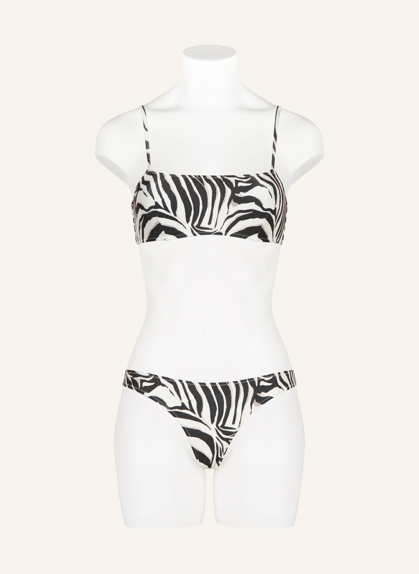 MRS & HUGS Majtki bikini z wysokim stanem: CZARNY / SZAROBRĄZOWY / BIAŁY