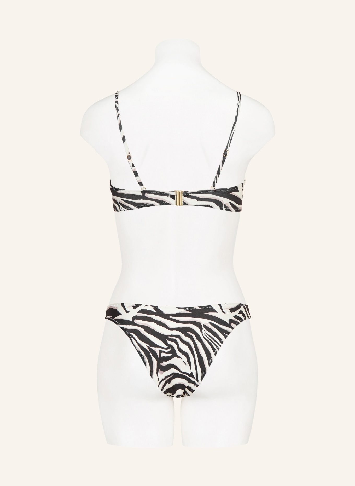 MRS & HUGS Majtki bikini z wysokim stanem: CZARNY / SZAROBRĄZOWY / BIAŁY